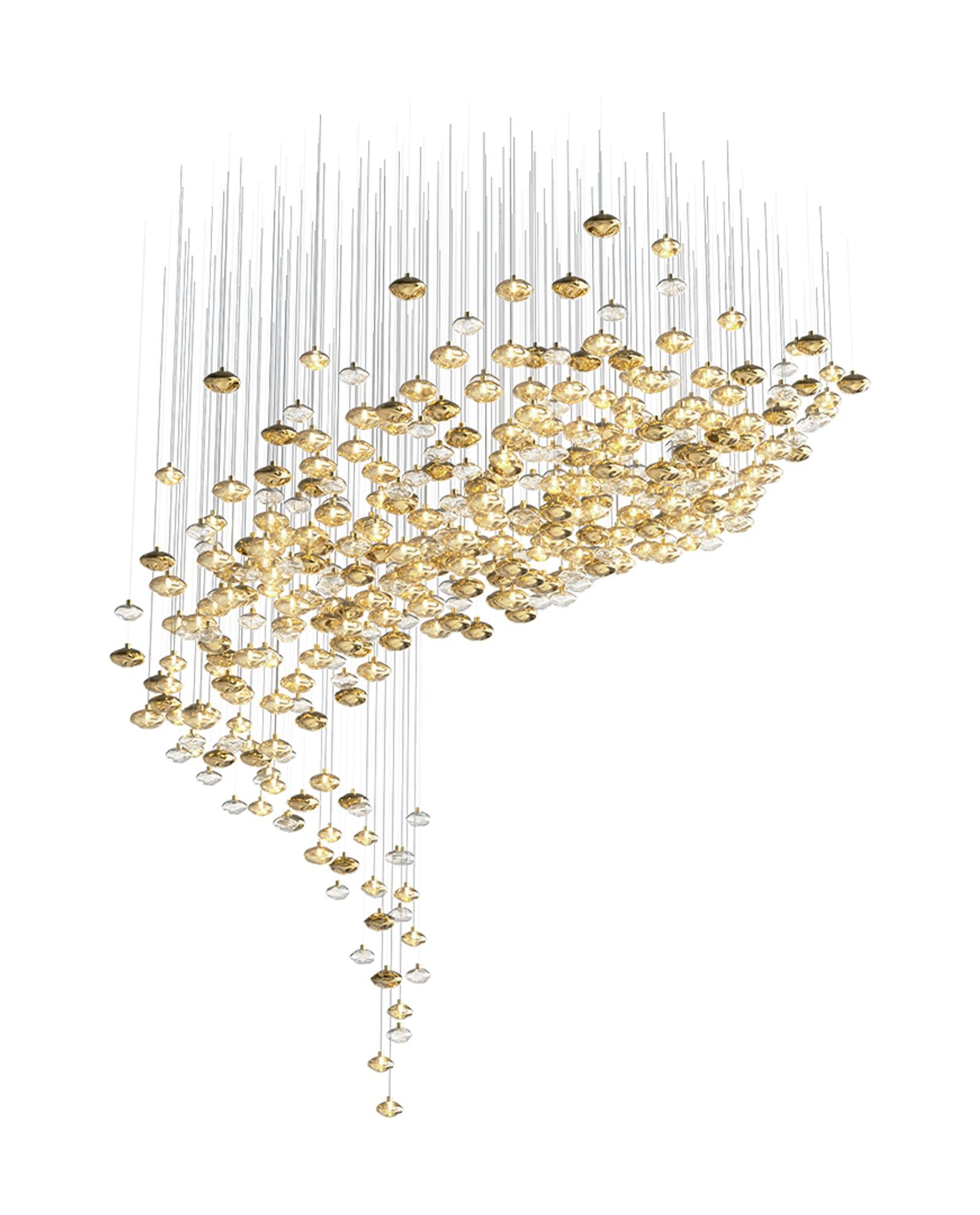 Stylish Lure Chandelier Lighting Fixture - Modern Crystal Ceiling Light for Dining Room, Bedroom & Living Room Decor