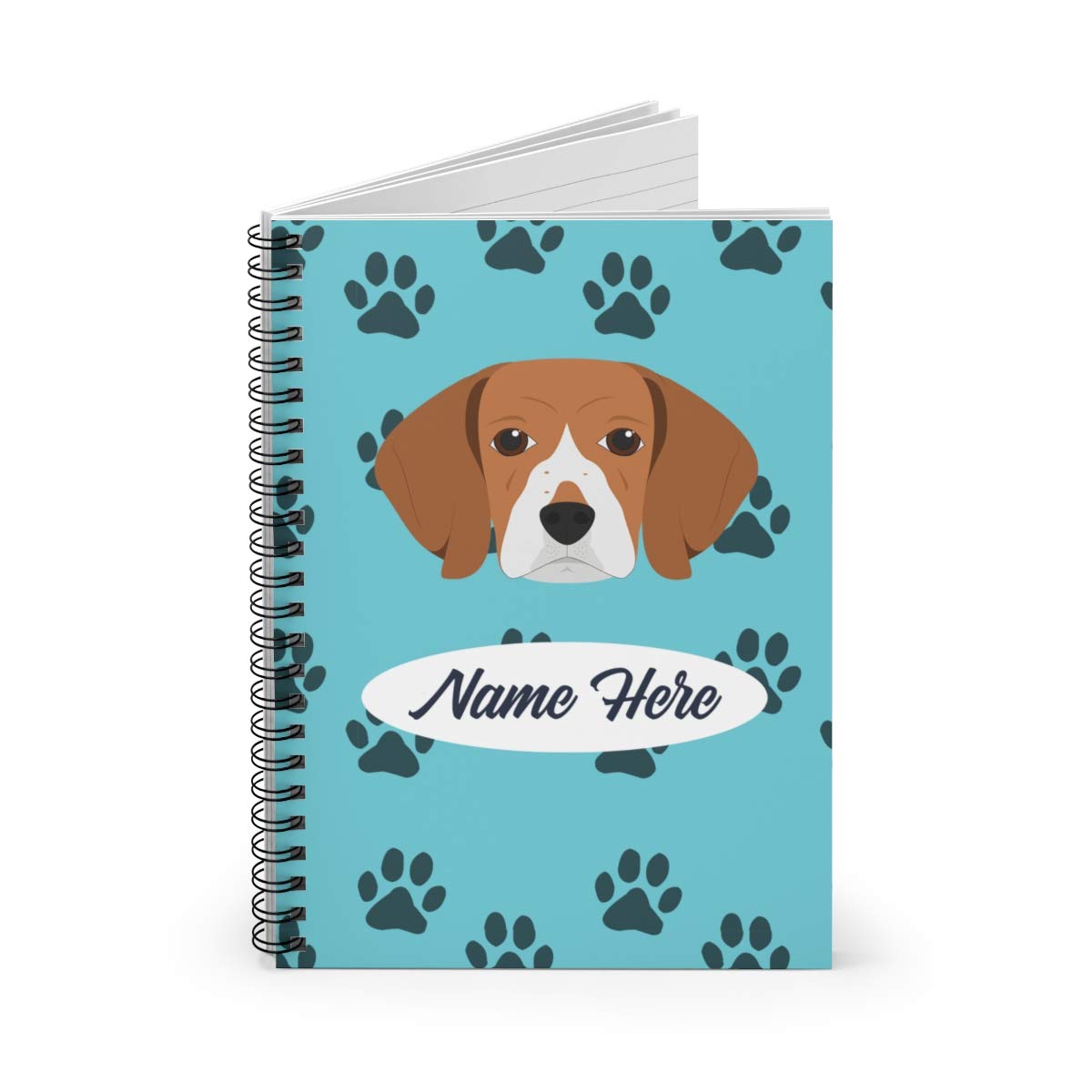 Custom Beagle Spiral Notebook - Personalized Dog Lover Gift for Beagle Moms, Dads & Kids | Cute Pet Journal, School Supplies, Office Notepad for Dog Owners