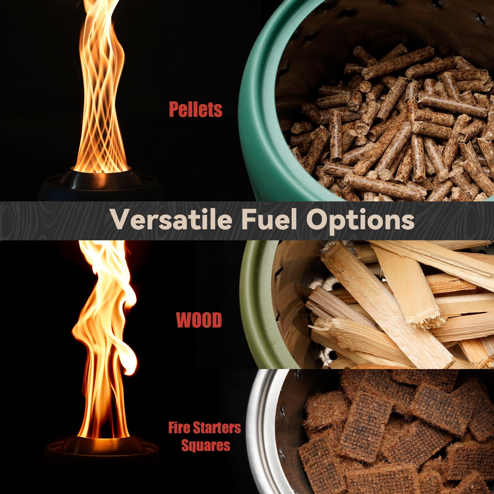 Onlyfire Mini Fire Pit with Unique Flame - Portable Outdoor Smokeless Fireplace for Wood & Pellets - Includes Carrying Bag for Camping, Tailgating, Backyard & Patio Bonfires - Perfect for Outdoor Gatherings, BBQ Nights & Cozy Evenings (Black, Model FP055)