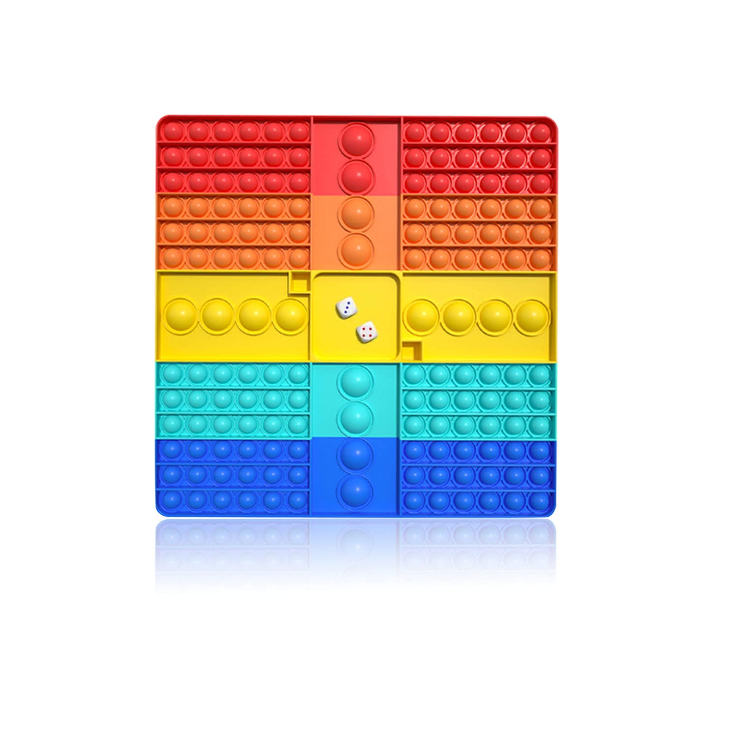 SRYLED Large Push Pop Fidget Toy - Rainbow Chess Board Bubble Popper Sensory Stress Relief Game for Kids & Adults | Perfect for Parent-Child Bonding, Classroom Activities, Office Stress Relief and Autism Therapy