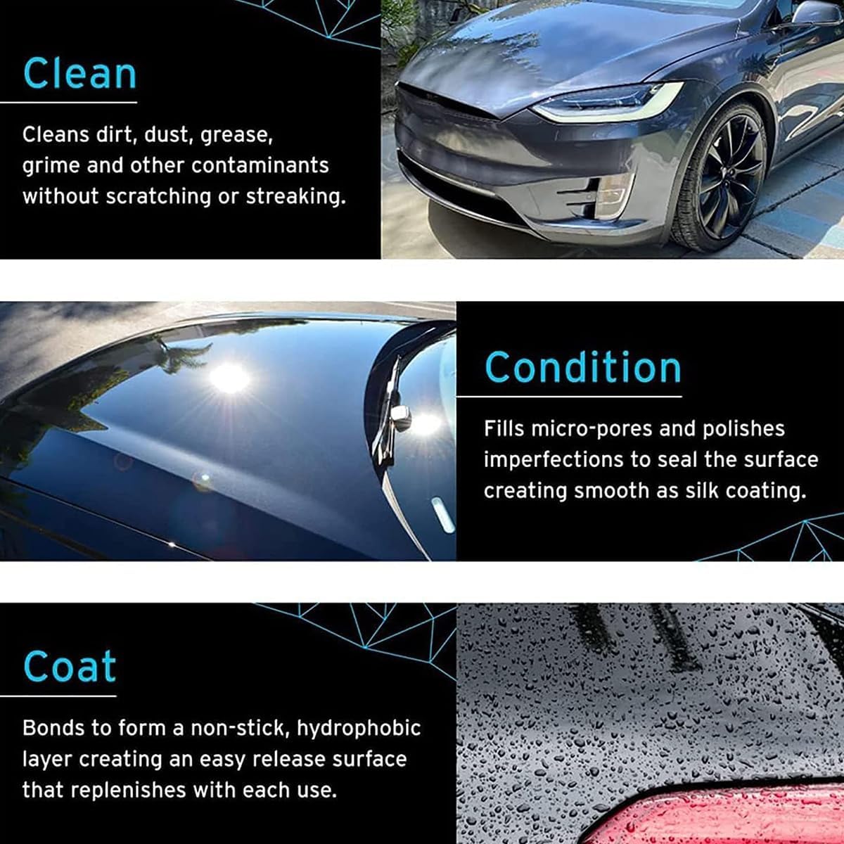 Alison 3-in-1 Ceramic Car Coating Spray (500ml) - Nano Wax Protection, Waterless Wash & Quick Shine - Perfect for Car Detailing, Showroom Finish & Long-Term Paint Protection
