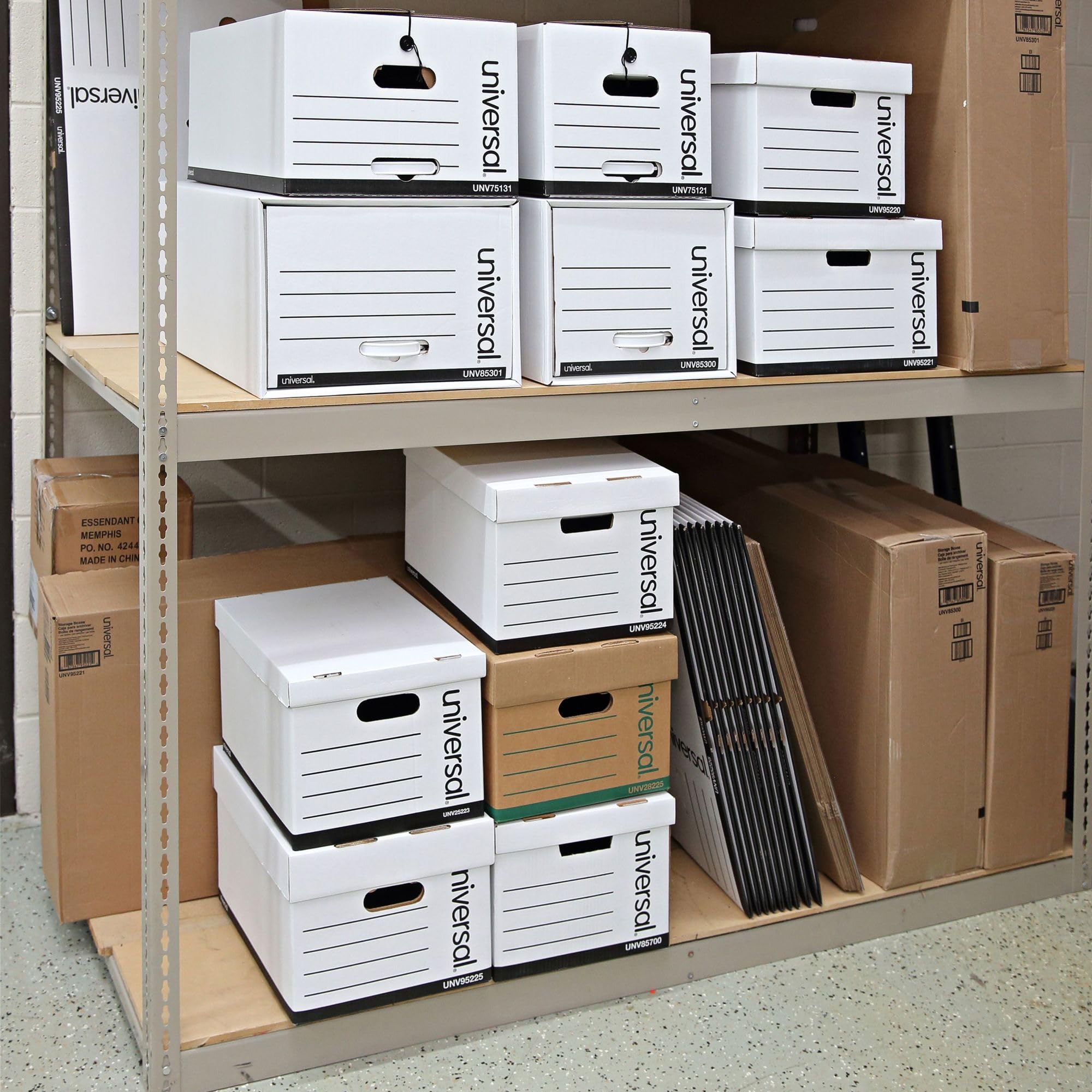 Universal Economy Shipping Boxes 12x15x9.7/8 Inches - White Corrugated Cardboard Boxes (10 Pack) - Perfect for Ecommerce, Moving & Storage
