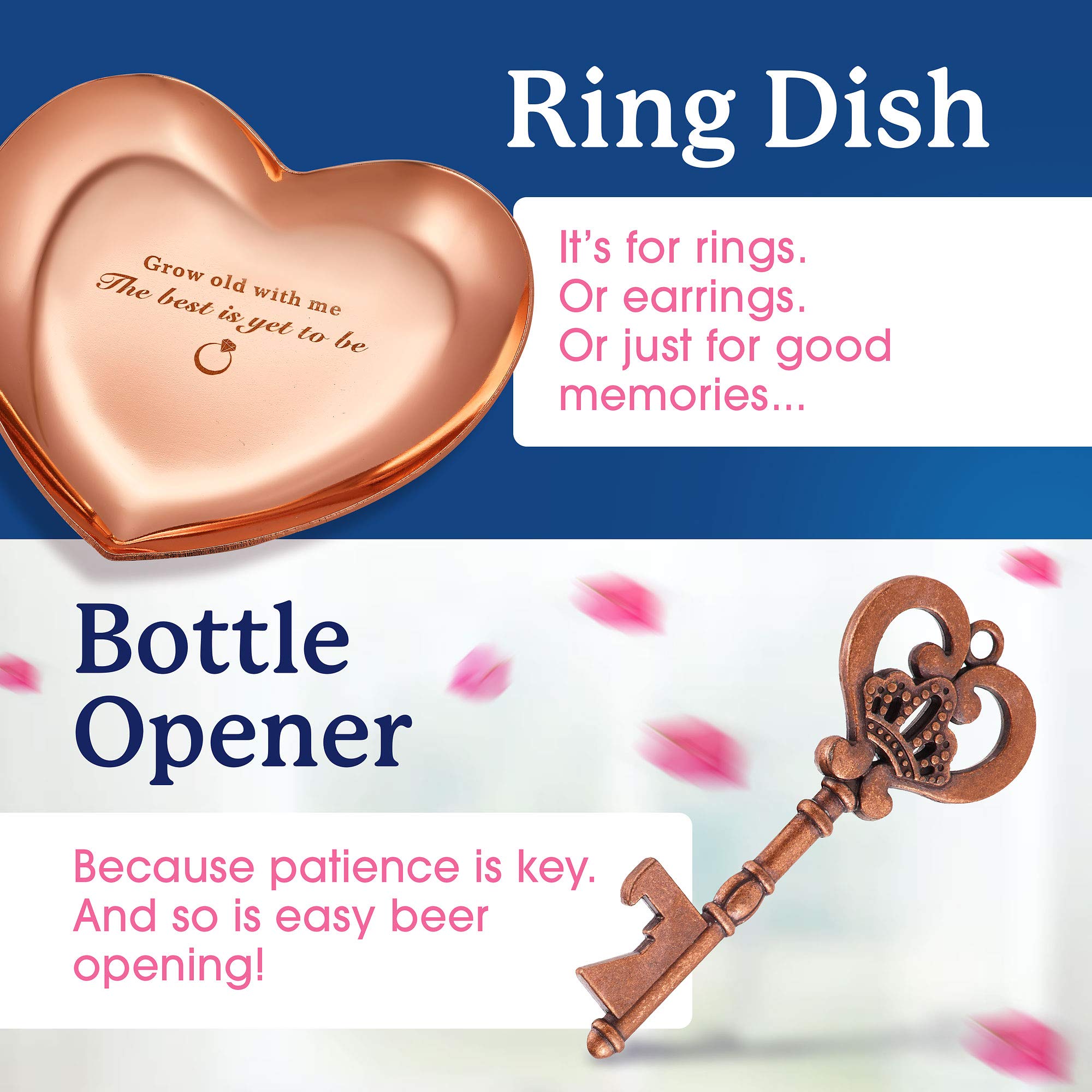 Unique Bridal Shower & Engagement Gifts for Bride to Be - Wedding Survival Kit with Free Ring Dish, Coasters & Bottle Opener | Perfect Wedding Gift for Couples & Her | Bridal Party, Anniversary & Newlywed Essentials