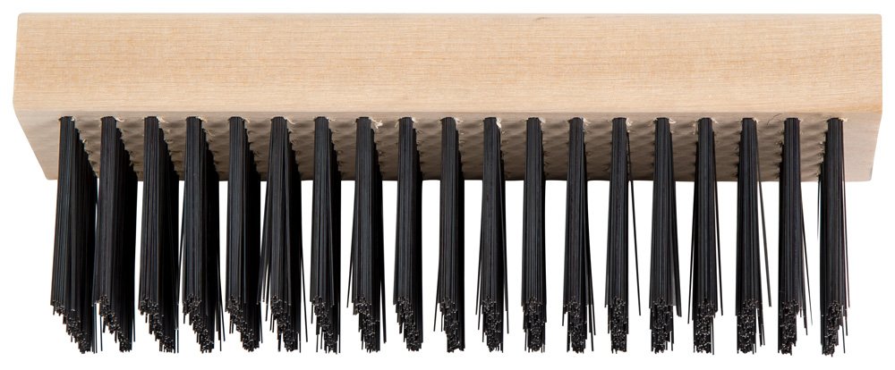 PFERD 85082 Standard Straight Back Block Brush - .012 Carbon Steel Wire, 6 x 19 Rows, 7.25