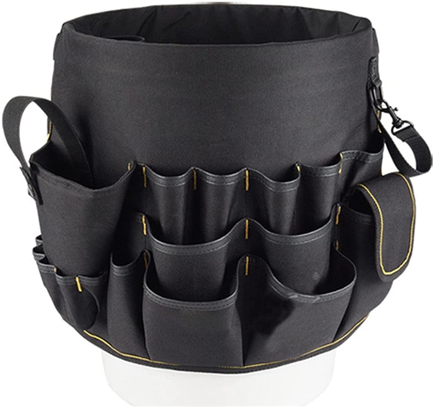 YUEGOO Multi-Function Tool Belt Bag - Heavy Duty Oxcloth Hardware Repair Kit with Tool Bucket Organizer | Portable Maintenance Tool Storage for Construction, Carpentry & DIY Projects | Worksite & Home Improvement Essential