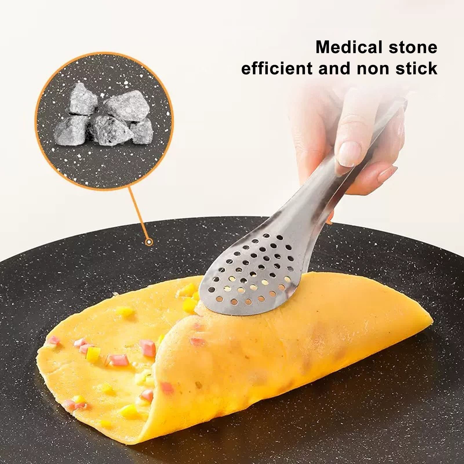Non-Stick Korean BBQ Grill Pan - 30cm Aluminum Alloy Circular Griddle with Double Handles for Gas Stoves | Perfect for Home Cooking, Outdoor Grilling & Korean BBQ Parties