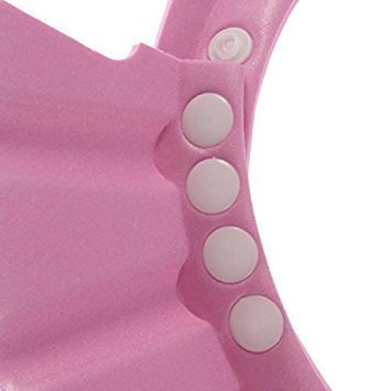 SEAHAVEN Adjustable Baby Shower Cap - Soft Bathing Hair Wash Hat for Infants & Toddlers - Waterproof Eye & Ear Protector - Leaves Shape Design - Multicolor (Pink) - Perfect for Bath Time, Hair Washing & Sensitive Skin Protection