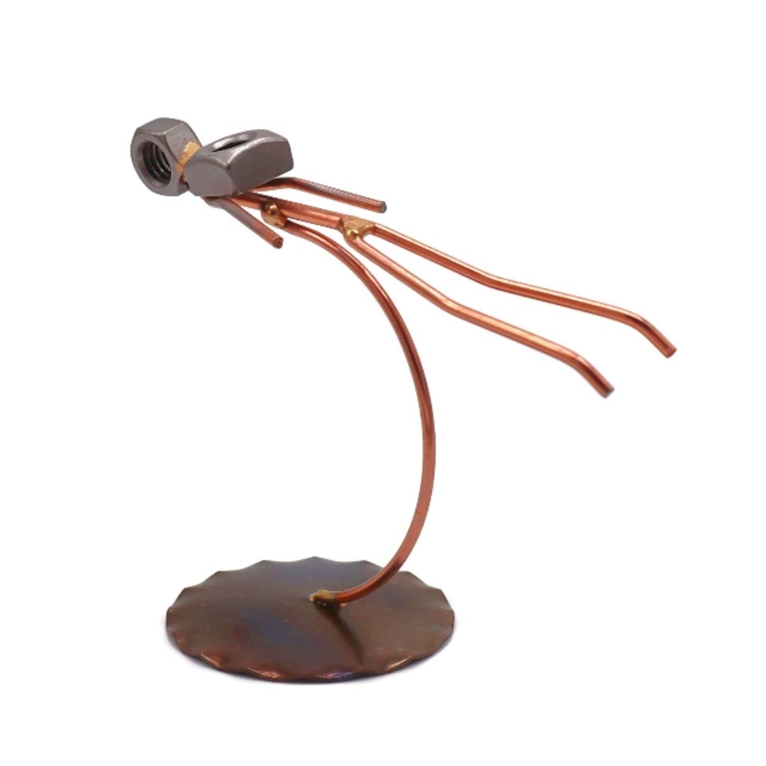 Skydiver Collectible Handmade Metal Art Figurine - Unique Desk Accessory, Office Trophy, Boss Gift & Home Décor - Perfect for Aviation Enthusiasts & Skydiving Lovers