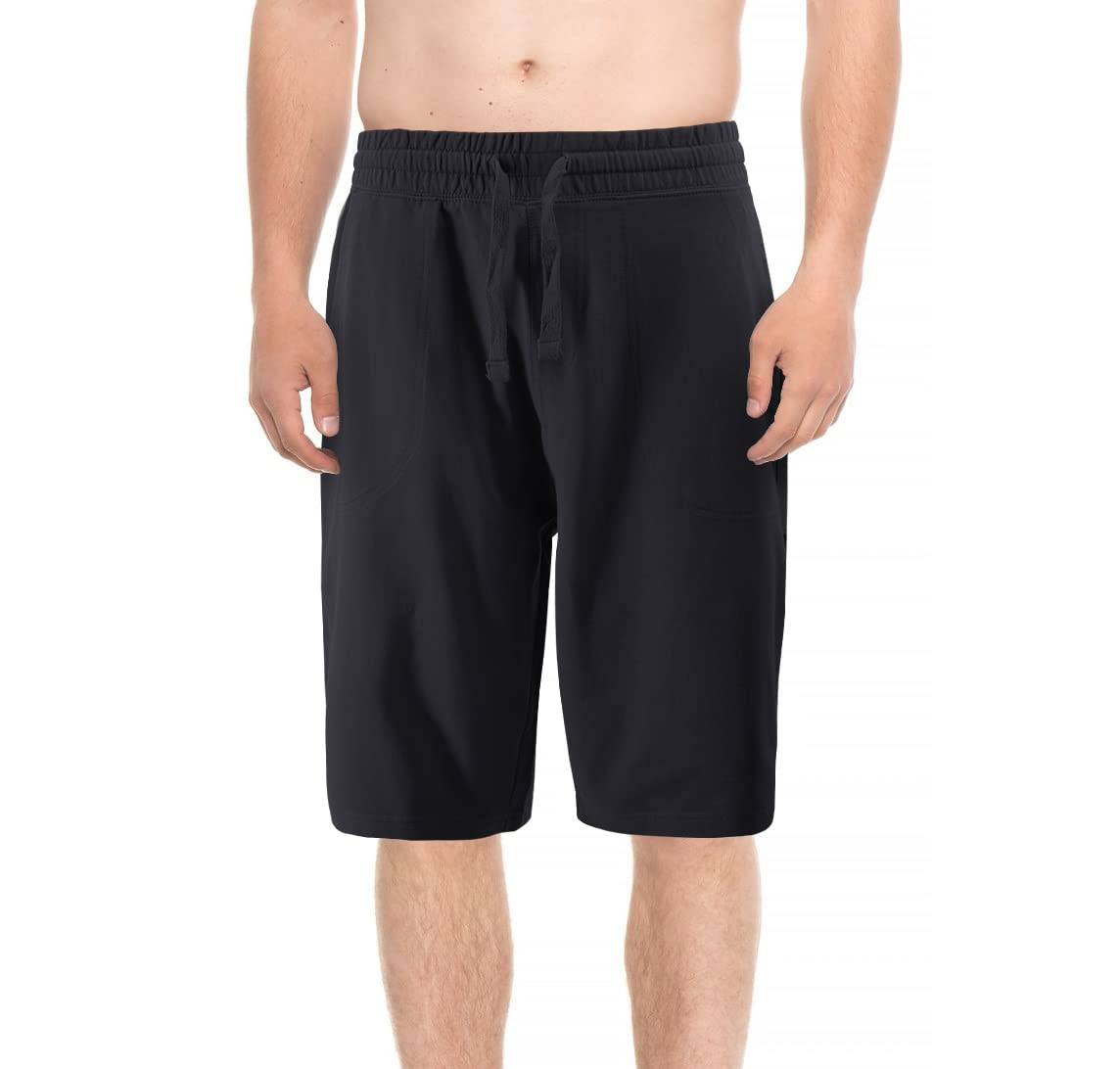 VKWear Men's Cotton Fleece Athletic Shorts with Drawstring & Elastic Waist - Breathable Workout Shorts for Gym, Running, Jogging & Casual Wear