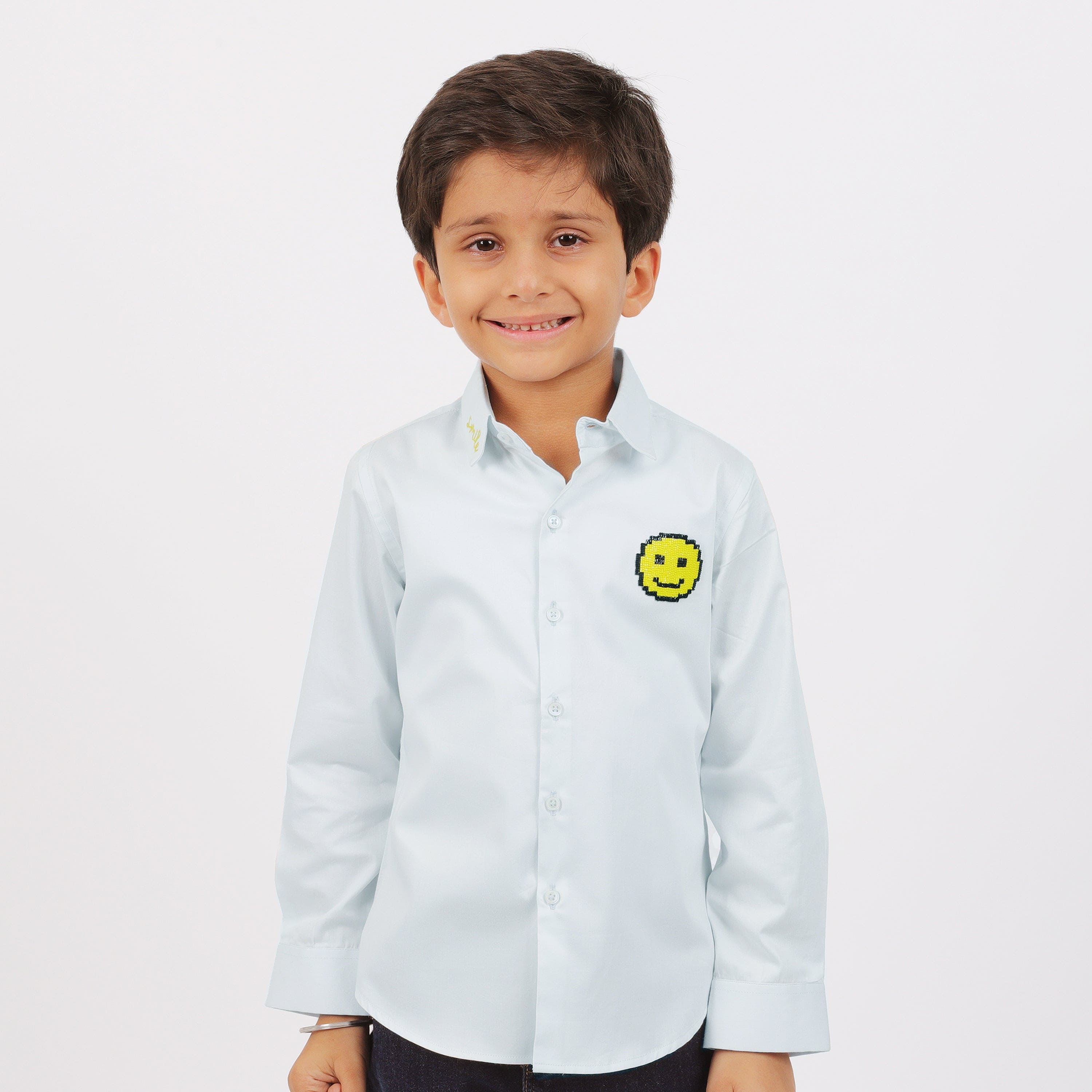 Smiley Face T-Shirt for Boys - Trendy Graphic Tee for Kids | Perfect for Casual Wear, School & Playdates