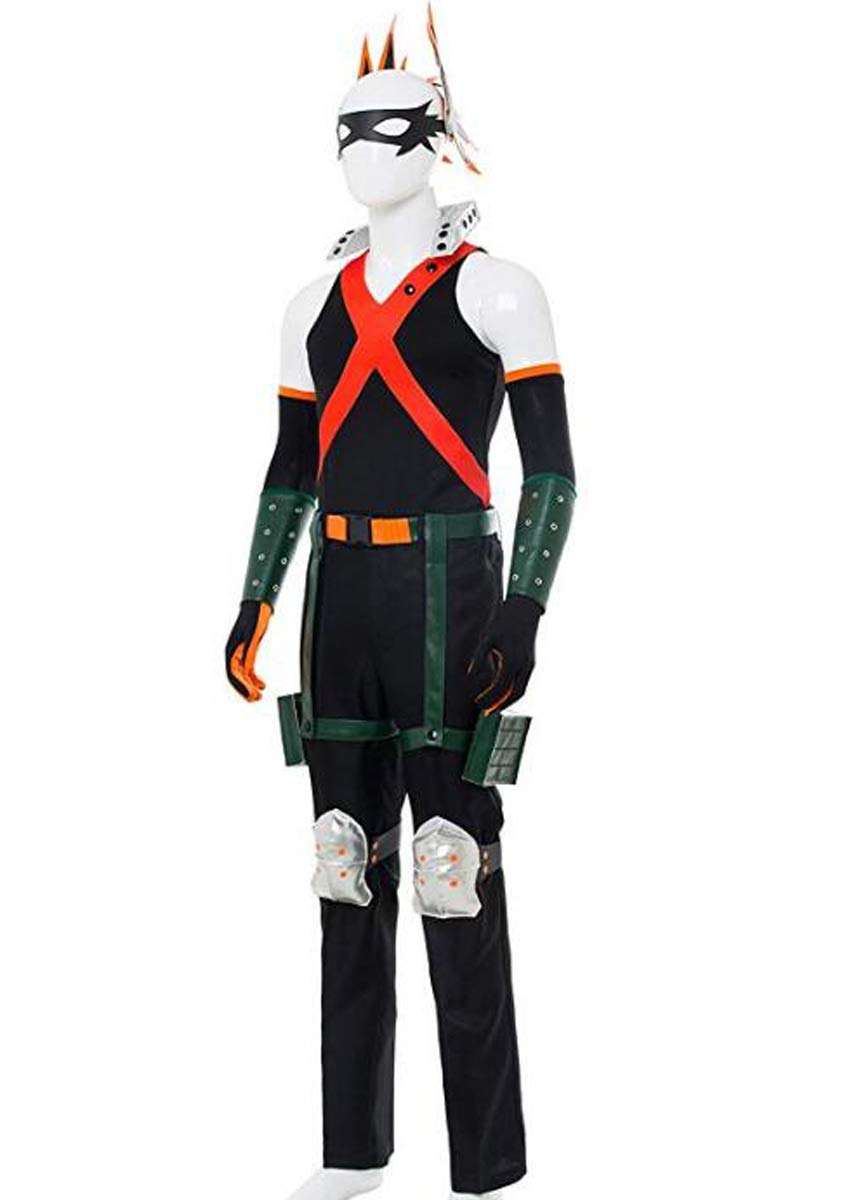 Anime Cosplay Costume for Men & Women - Katsuki Bakugou My Hero Academia Battle Suit Uniform | Halloween, Comic Con, Cosplay Events, Role Playing