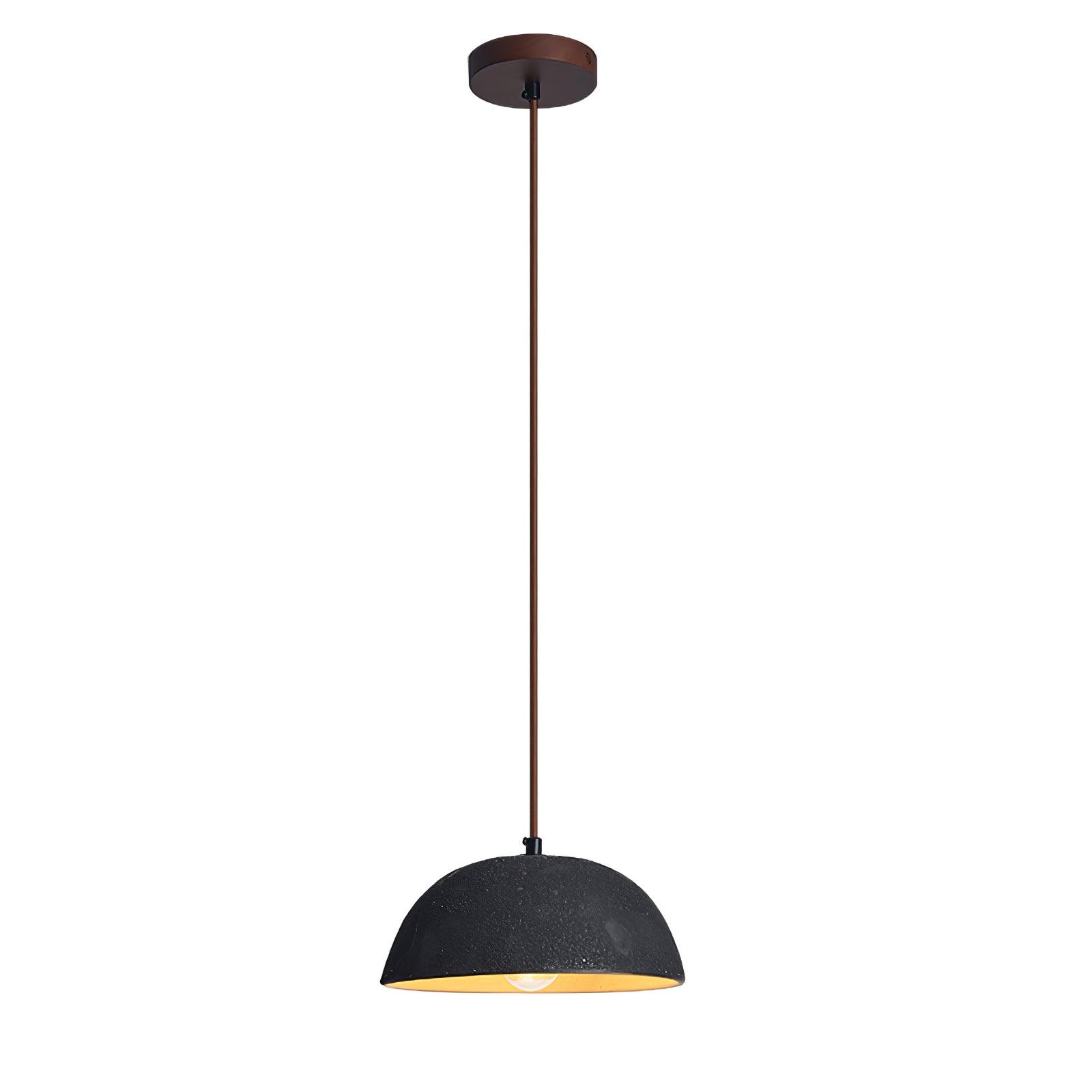 Black Arch Ceramic Pendant Lamp - Modern Handmade Hanging Light Fixture for Living Room, Bedroom, or Dining Area Decoration
