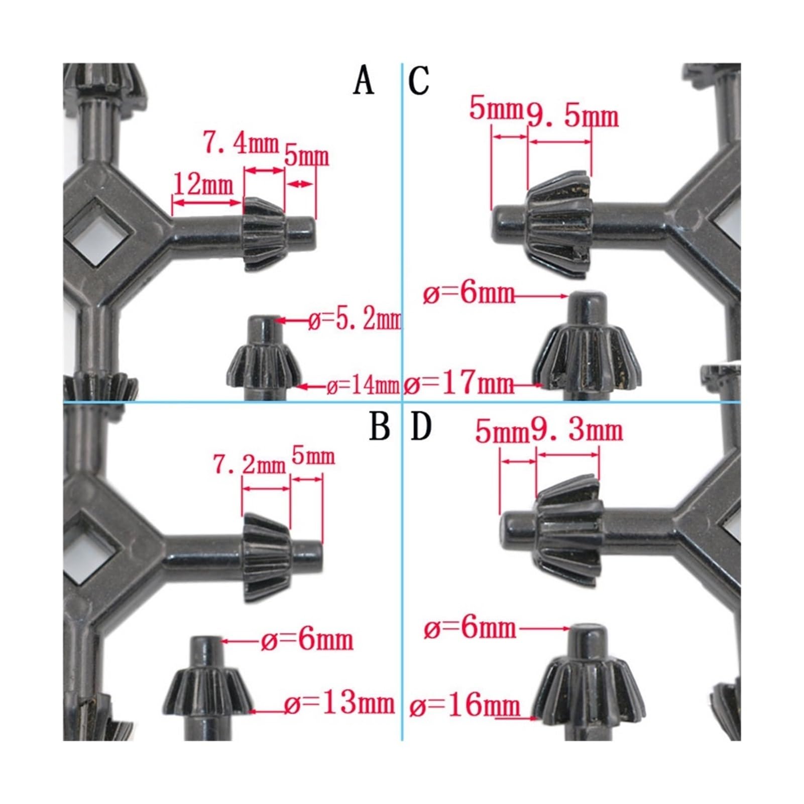 1PCS Universal 4-Way Drill Chuck Key - Fits 5.2-6mm Power Drill Bits - Multi-Size Wrench for Drills - Perfect for DIY Projects, Woodworking & Home Repairs