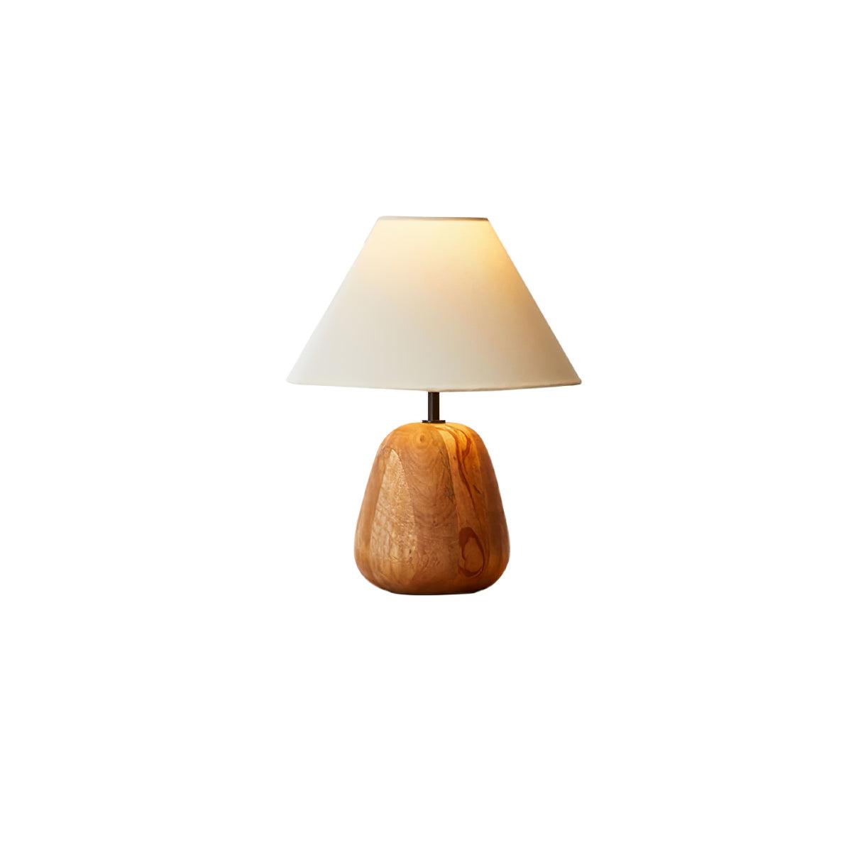 Stylish Irving Wood Table Lamp - Modern Home & Office Decor Lighting for Bedroom, Living Room, and Study - Warm Ambient Light for Reading & Relaxation