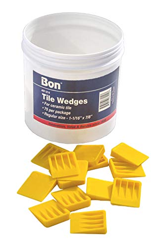 Bon Tool Super Tile Wedges - 75 Pack for Floor and Wall Tile Installation - Perfect for DIY and Professional Use