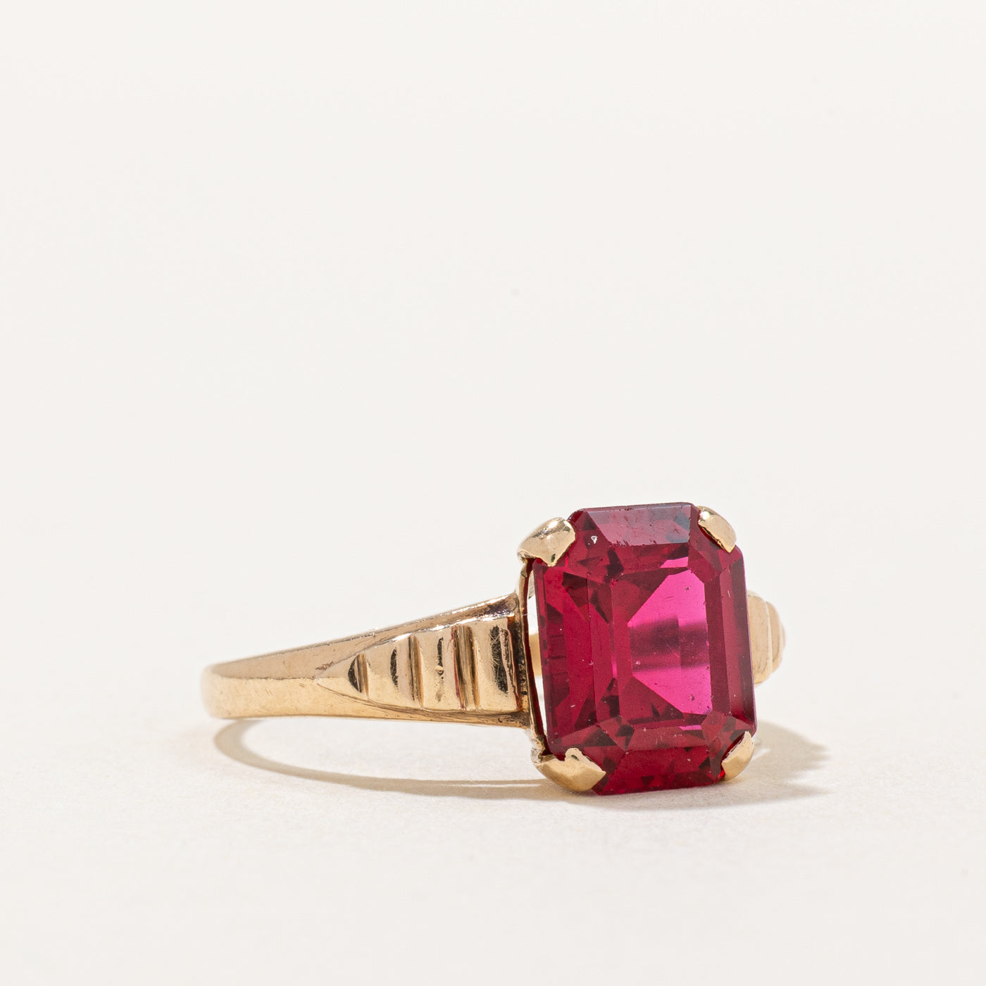 4.70ct Synthetic Ruby Cocktail Ring - Size 7 | Elegant Statement Jewelry for Evening Parties, Weddings & Special Occasions