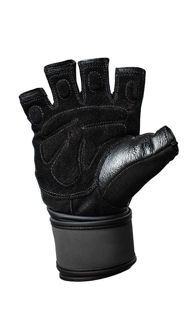 Harbinger Training Wristwrap Gloves for Weightlifting & CrossFit - Black/Blue - Support & Protection for Gym Workouts
