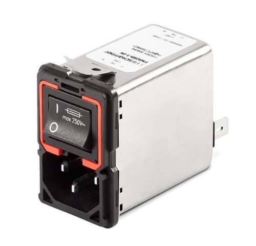 Dual Stage 4A AC Power Entry Module with Flange Mount - EMI/RFI Filter for Electronics & Industrial Equipment