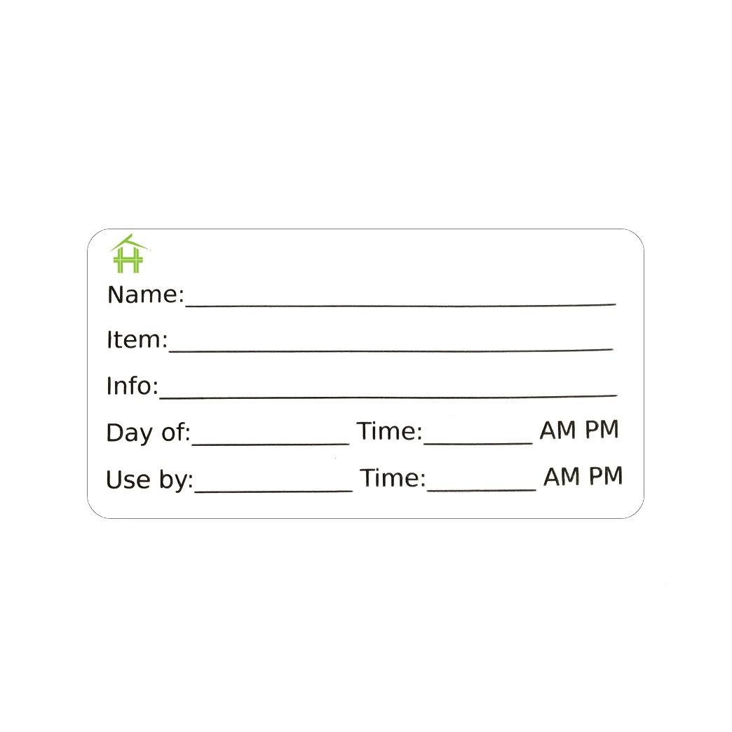 500 Removable Food Labels - Large Writable Stickers for Meal Prep & Leftovers - No Residue Peel Clean - Perfect for Bottles, Pans, Plastic Containers - Ideal for Kitchen Organization & Food Storage