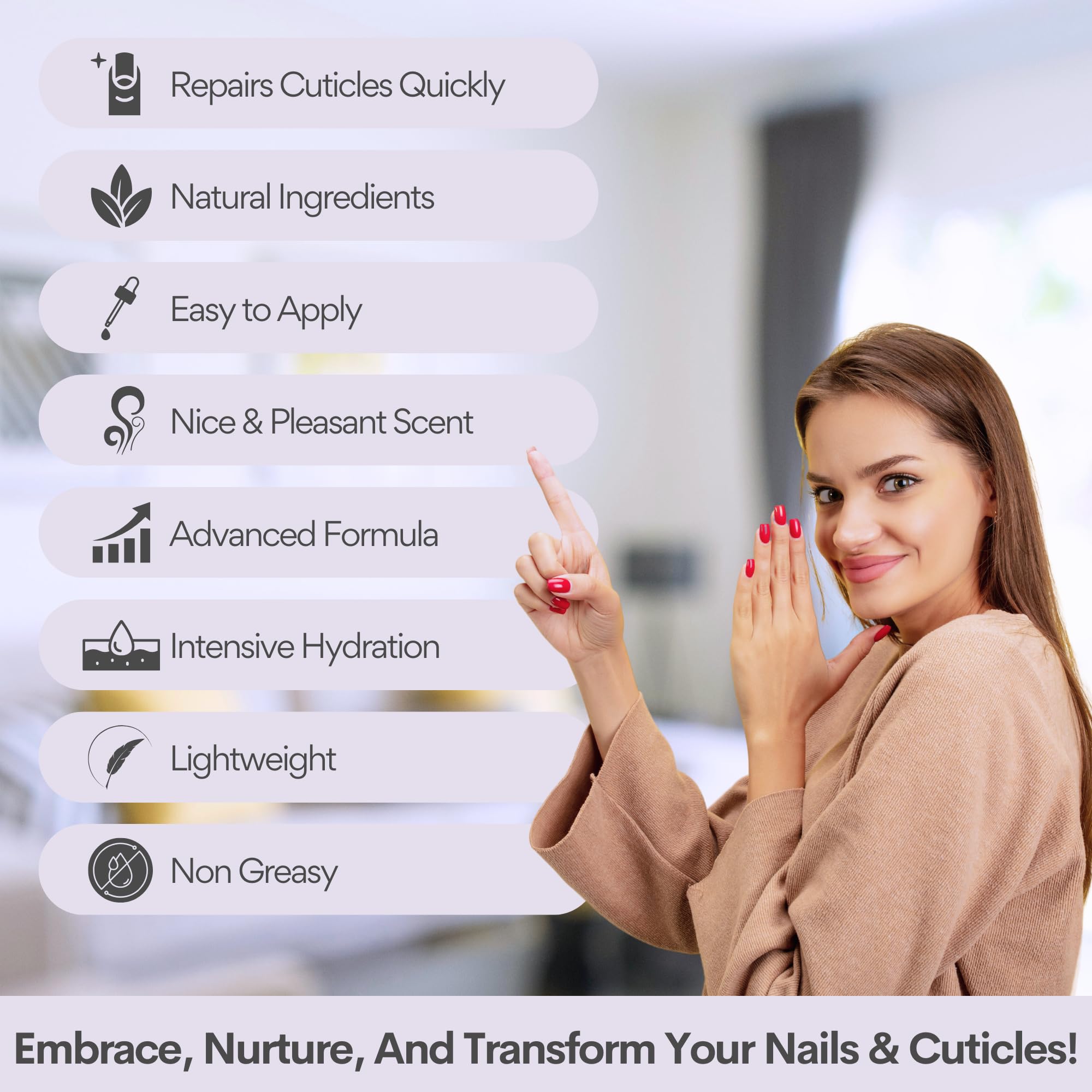 C CARE Cuticle Oil for Nails - Lavender & Chamomile Nail Oil - Moisturizing & Strengthening Treatment for Dry Brittle Nails & Cuticles - Includes Dropper & Brush - 2.5 oz Large Bottle - Perfect for Manicures, Pedicures & At-Home Nail Care