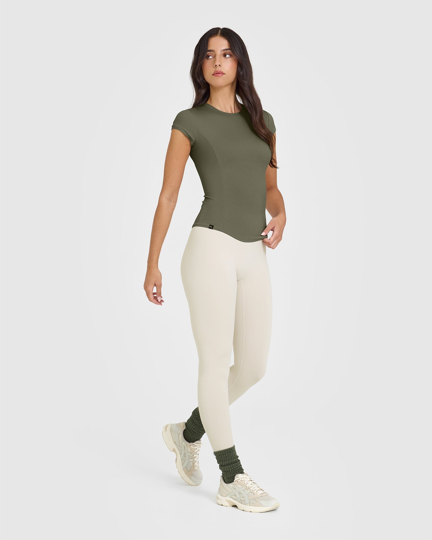 Mellow™ Rib T-Shirt for Men & Women | Soft & Comfortable Alpine Green Cotton Tee | Casual Wear, Lounge, Everyday Outfits