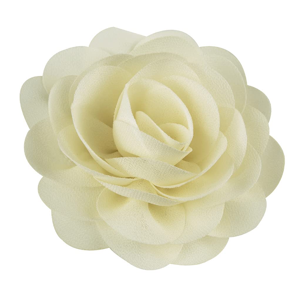 AKOAK 3-Piece Floral Hair Clips Set - Rose Chiffon Baby Hairpins, Girls' Flower Hair Accessories for Wedding, Bridesmaid, Birthday Party & Special Occasions