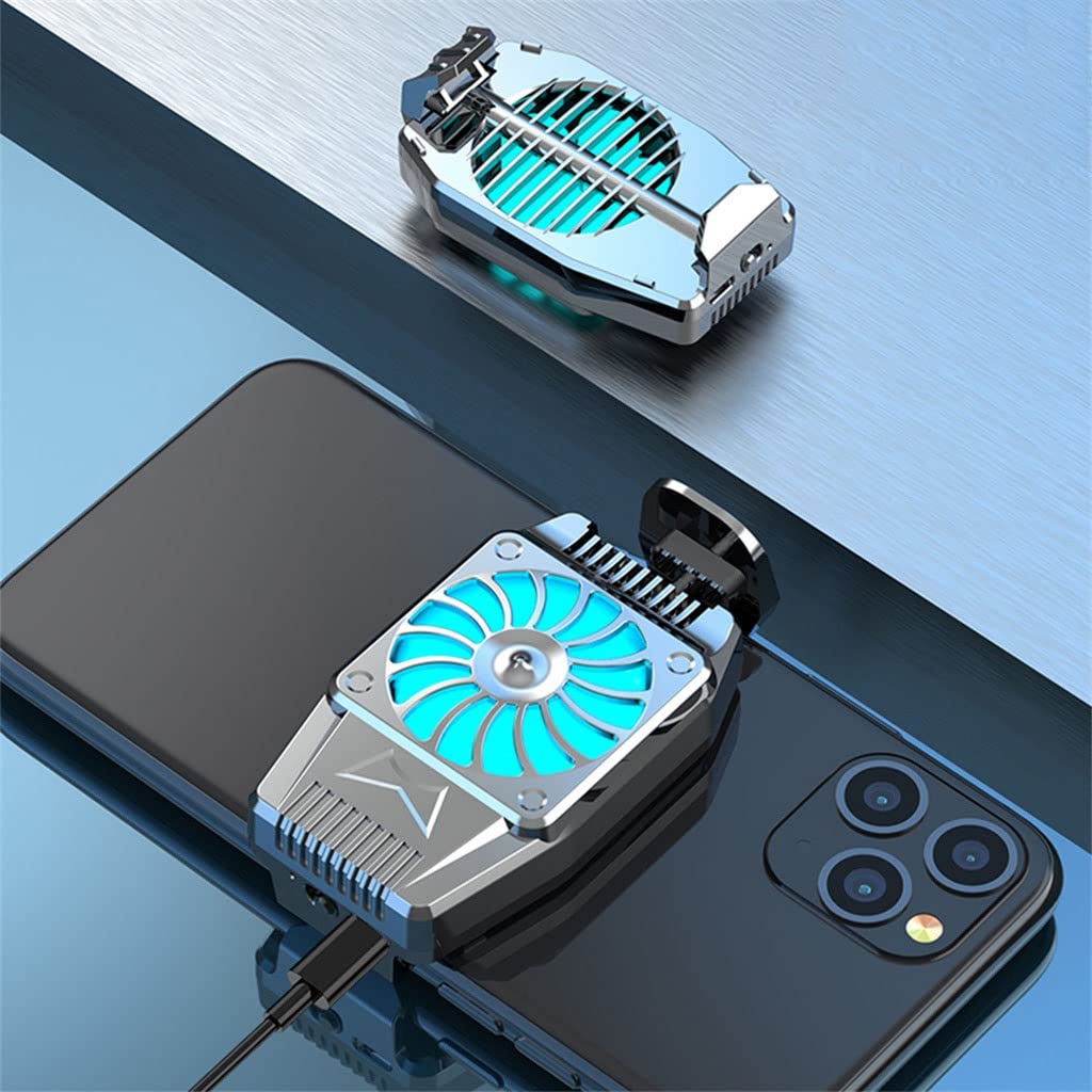 Universal Mini Mobile Phone Cooling Fan - Turbo Hurricane Game Cooler for Cell Phones | Heat Sink Radiator | Portable Cooling Device for Gaming & Streaming (Color: Blue, One Size) | Perfect for Gaming Phones, Long Streaming Sessions & Overheating Prevention