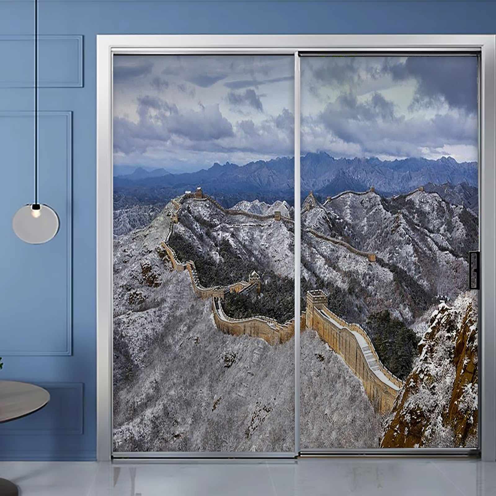 Grey Static Cling Privacy Window Film - Heat Control & UV Protection for Home Office, Bathroom & Landscape Views | Non-Adhesive Window Covering for Temperature Regulation & Glare Reduction