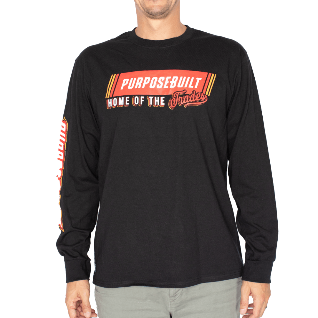 Black Block L/S - Stylish and Comfortable Long Sleeve Shirt for Men & Women | Perfect for Casual Wear, Work, and Outdoor Activities
