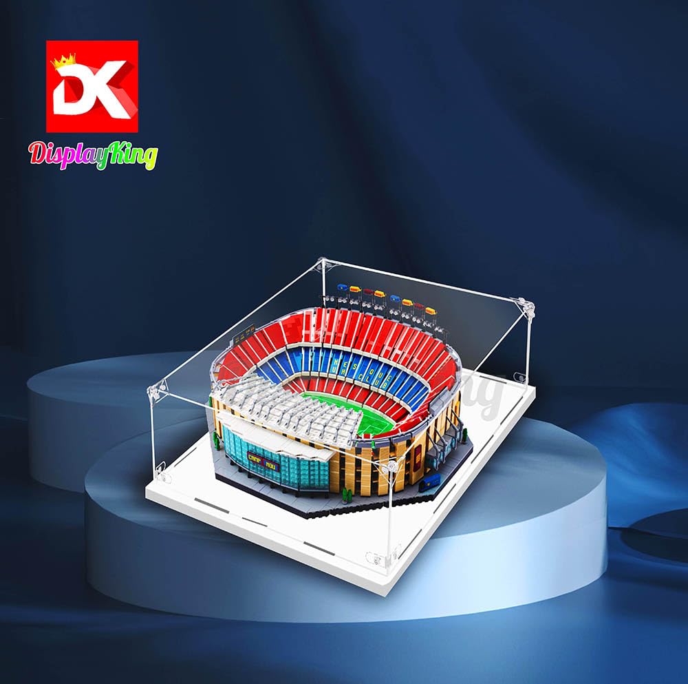 Acrylic Display Case with Screw for Lego Camp Nou FC Barcelona 10284 - Protective Showcase for Collectible Lego Sets (Lego Not Included) - Perfect for Home Decoration, Office Display & Gift Giving