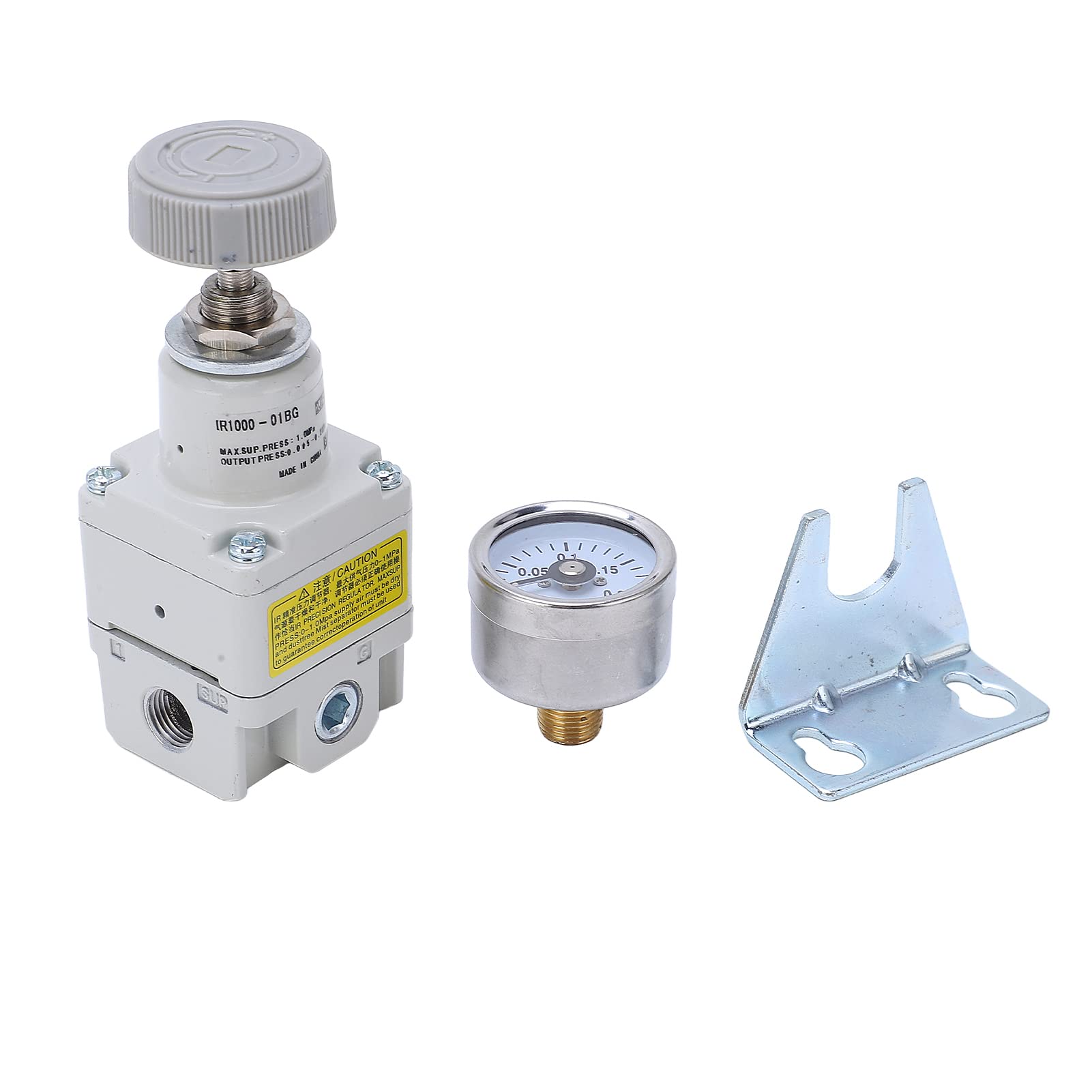 High Precision SMC Type Compressed Air Pressure Regulator with Gauge - Industrial & Pneumatic Tool Use for Accurate Airflow Control