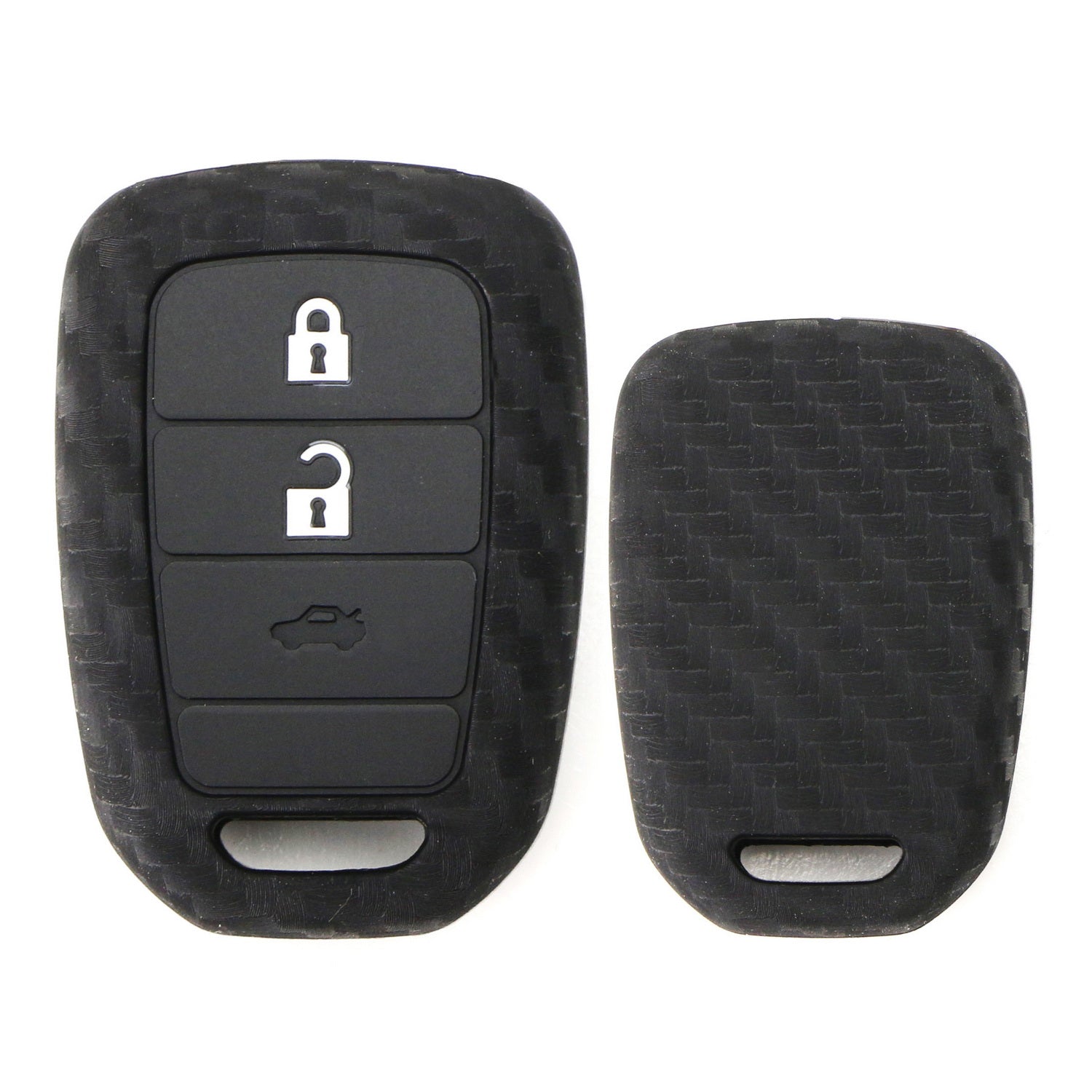 Carbon Fiber Pattern Soft Silicone Key Fob Cover for Honda Civic 2016-2022, Accord, HR-V, CR-V - Durable Protection & Stylish Design for Car Keys (Perfect for Daily Use & Gift Giving)