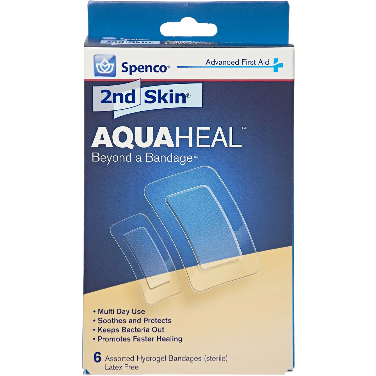 2nd Skin AquaHeal Hydrogel Bandages for Wounds, Blisters & Burns - Advanced Healing & Pain Relief - Waterproof & Breathable First Aid Dressings for Everyday Use at Home, Work or Outdoor Activities