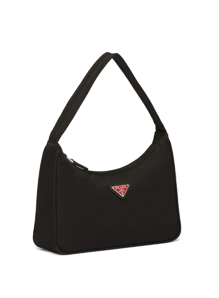 Prada Re-Edition 2000 Nylon Mini Bag in Black & Red | Luxury Crossbody Purse for Women | Perfect for Night Out, Date Night & Travel Accessories