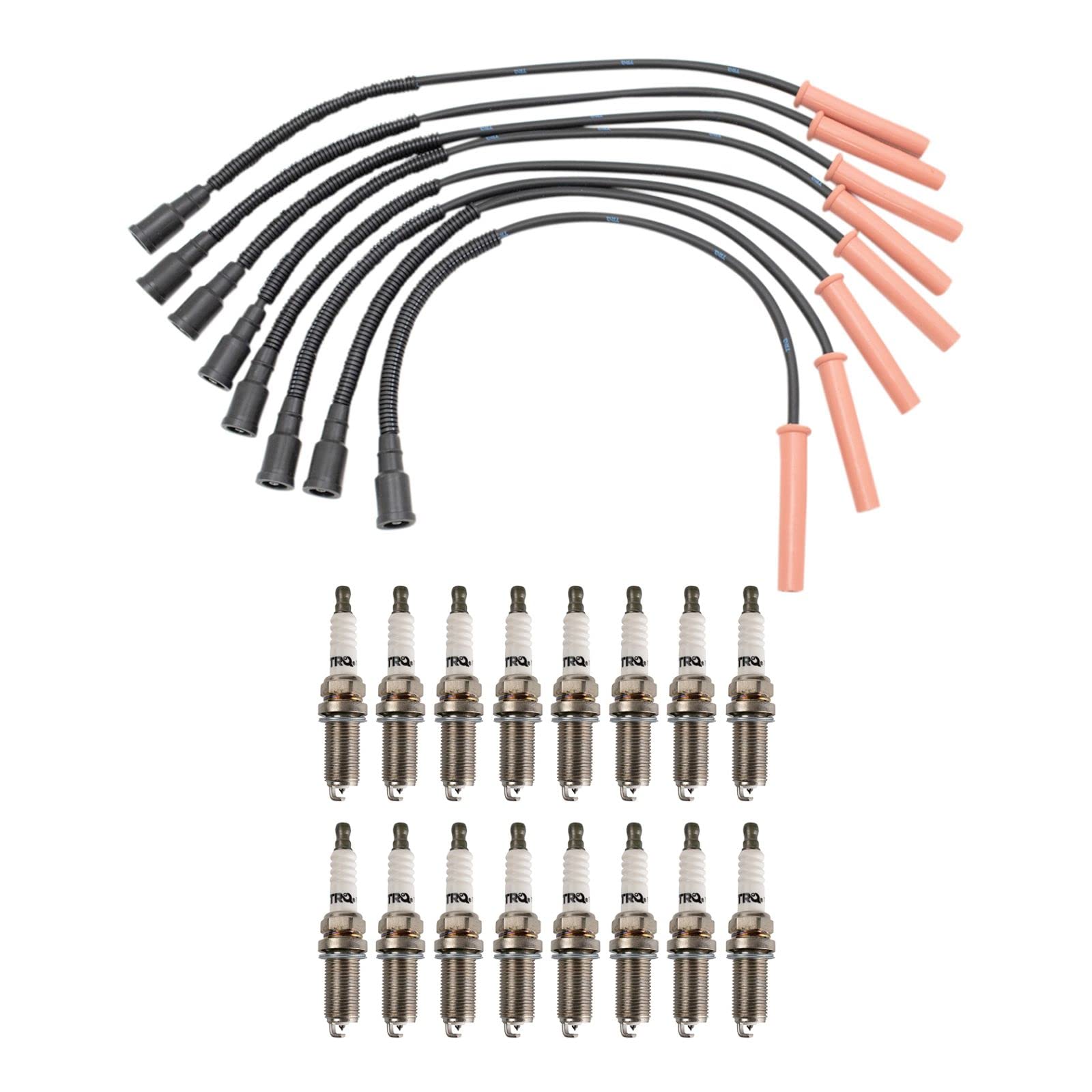 High Performance Ignition Kit with Spark Plugs & Wires - Compatible with 2010-2014 Ford F-150, 2011-2016 F-250/F-350 Super Duty Trucks - Perfect for Engine Tune-Ups & Performance Upgrades