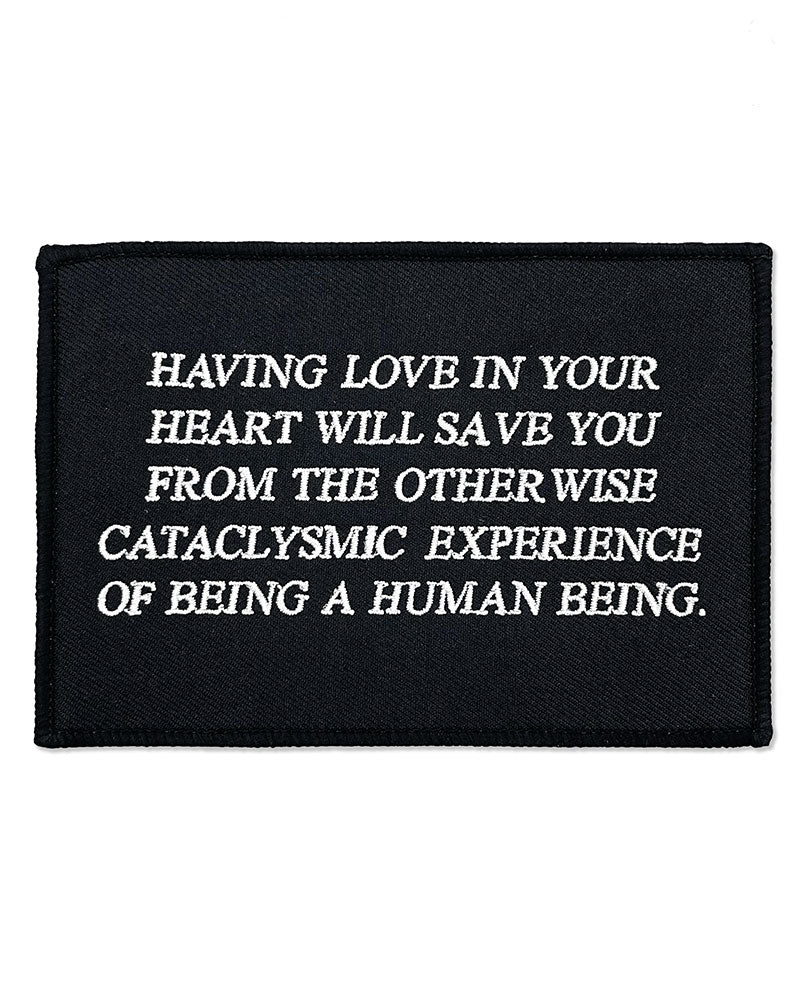 Love In Your Heart Large Embroidered Iron-On Patch - DIY Craft for Jackets, Bags & Denim - Perfect for Customizing Clothes & Accessories