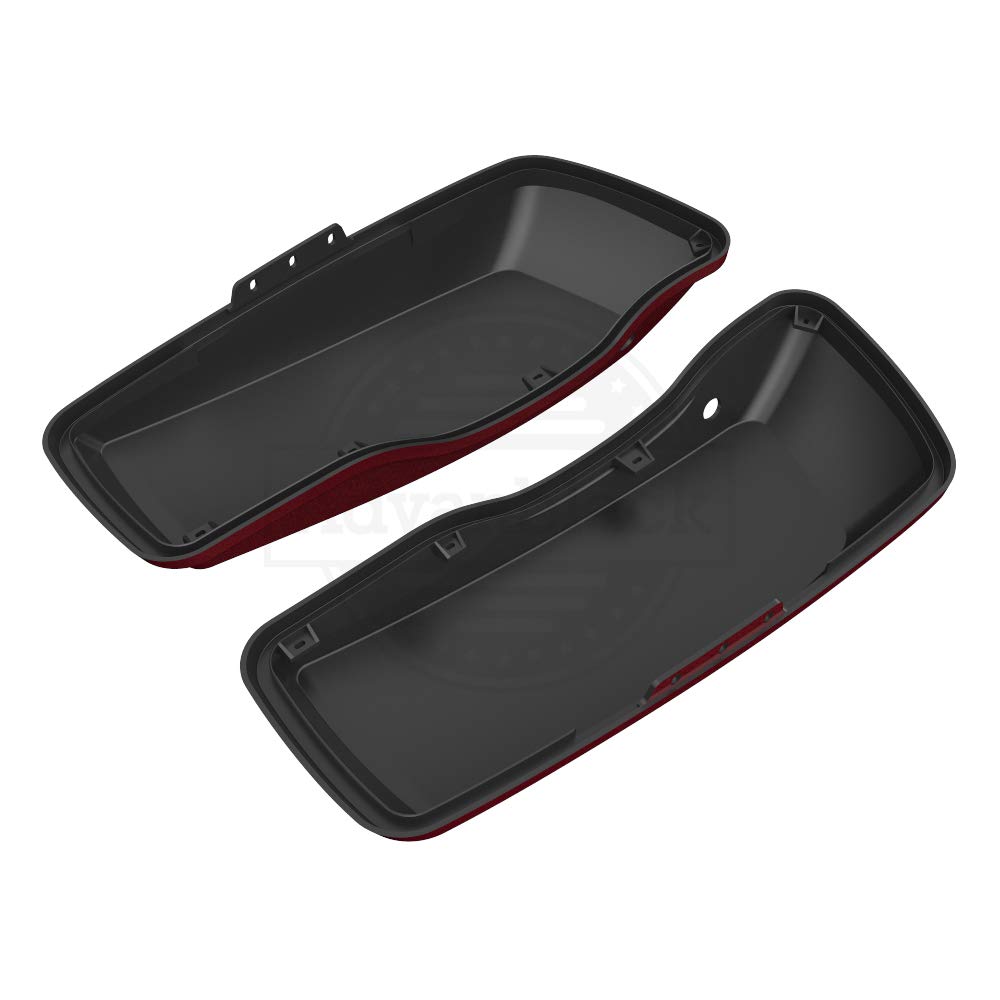 **Moto Onfire Saddlebag Lids for Harley Touring, Street Glide & Road Glide Special (2014-2020) – Stiletto Red | Durable Motorcycle Accessories for Long Rides & Custom Styling**