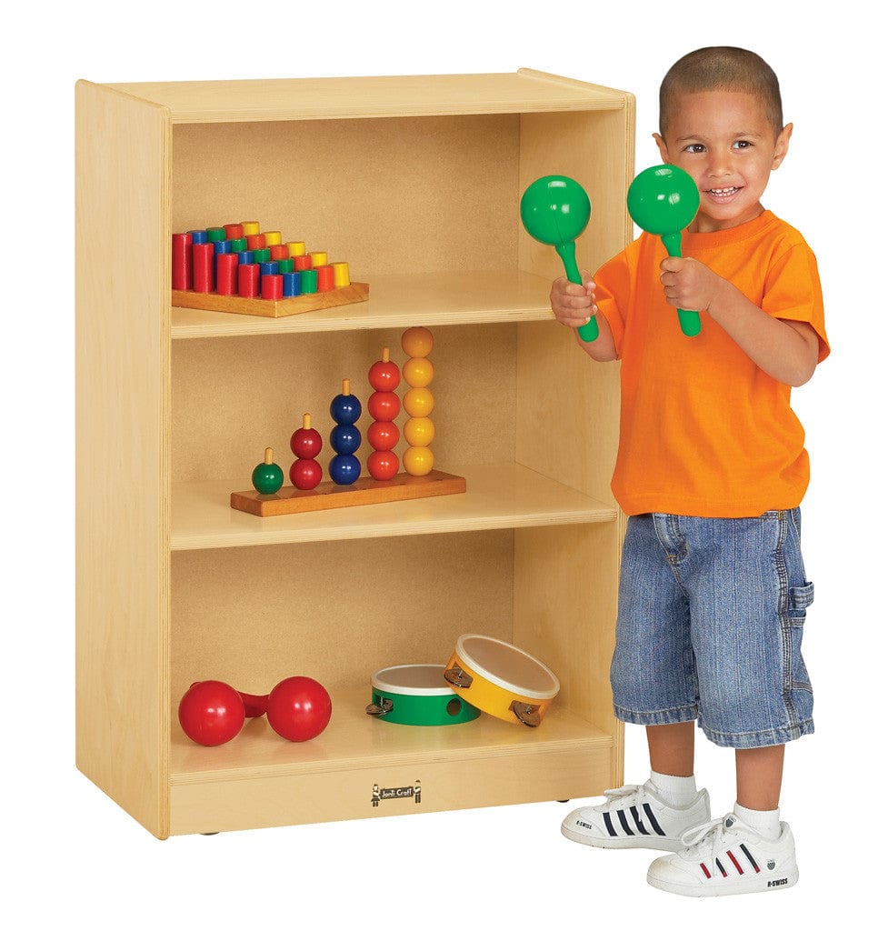 Jonti Craft Space Saver Mobile Straight Shelf - Compact Storage Solution for Classrooms, Daycares & Offices - Perfect for Books, Toys & Supplies Organization