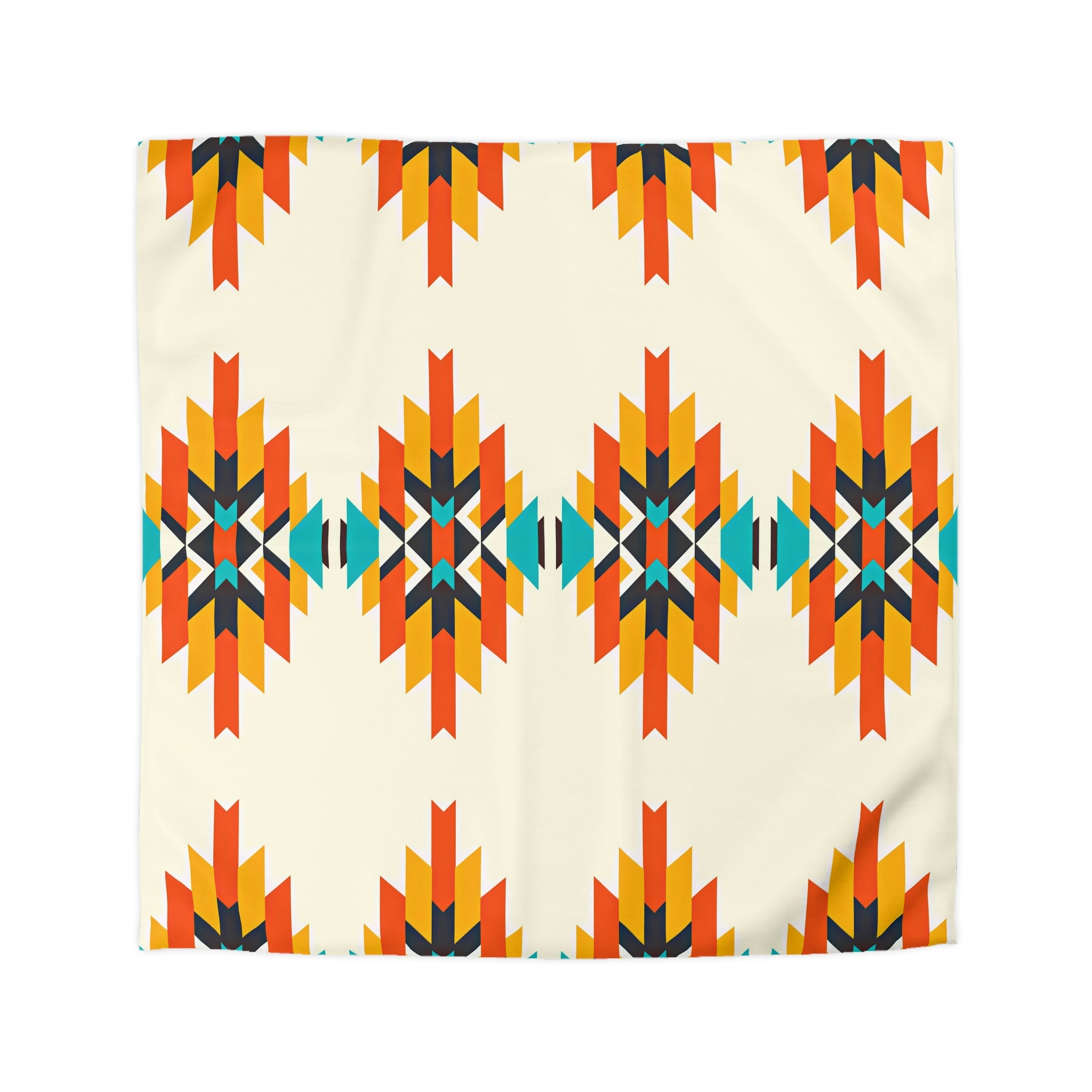 Southwestern Arrow Print Microfiber Duvet Cover Set - Soft Bedding for Queen King Bed - Boho Chic Bedroom Decor for Cozy Home & Guest Room