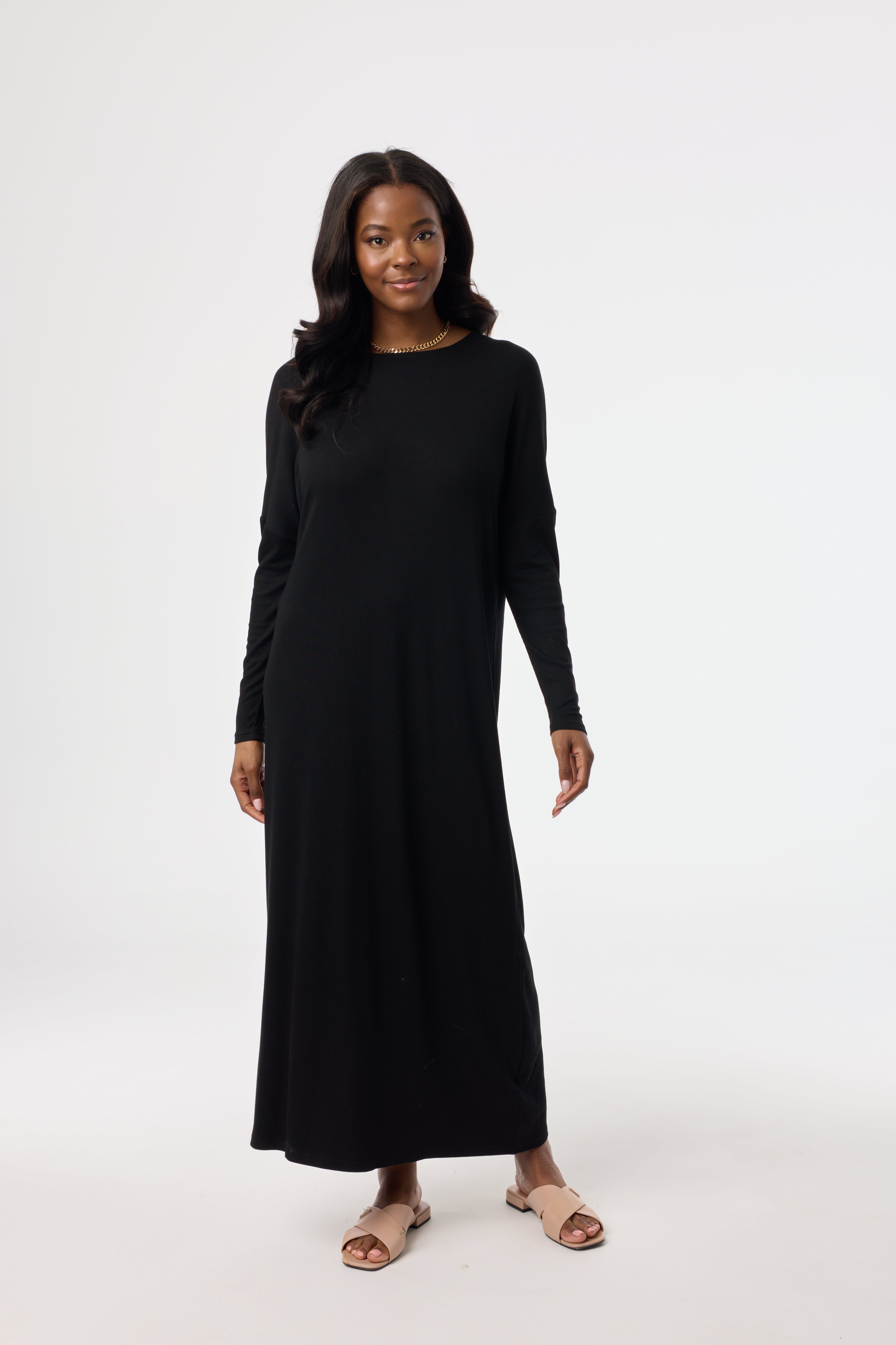 Black Swing Maxi Dress - Elegant Flowy Long Dress for Women | Perfect for Summer, Beach, Parties & Casual Wear