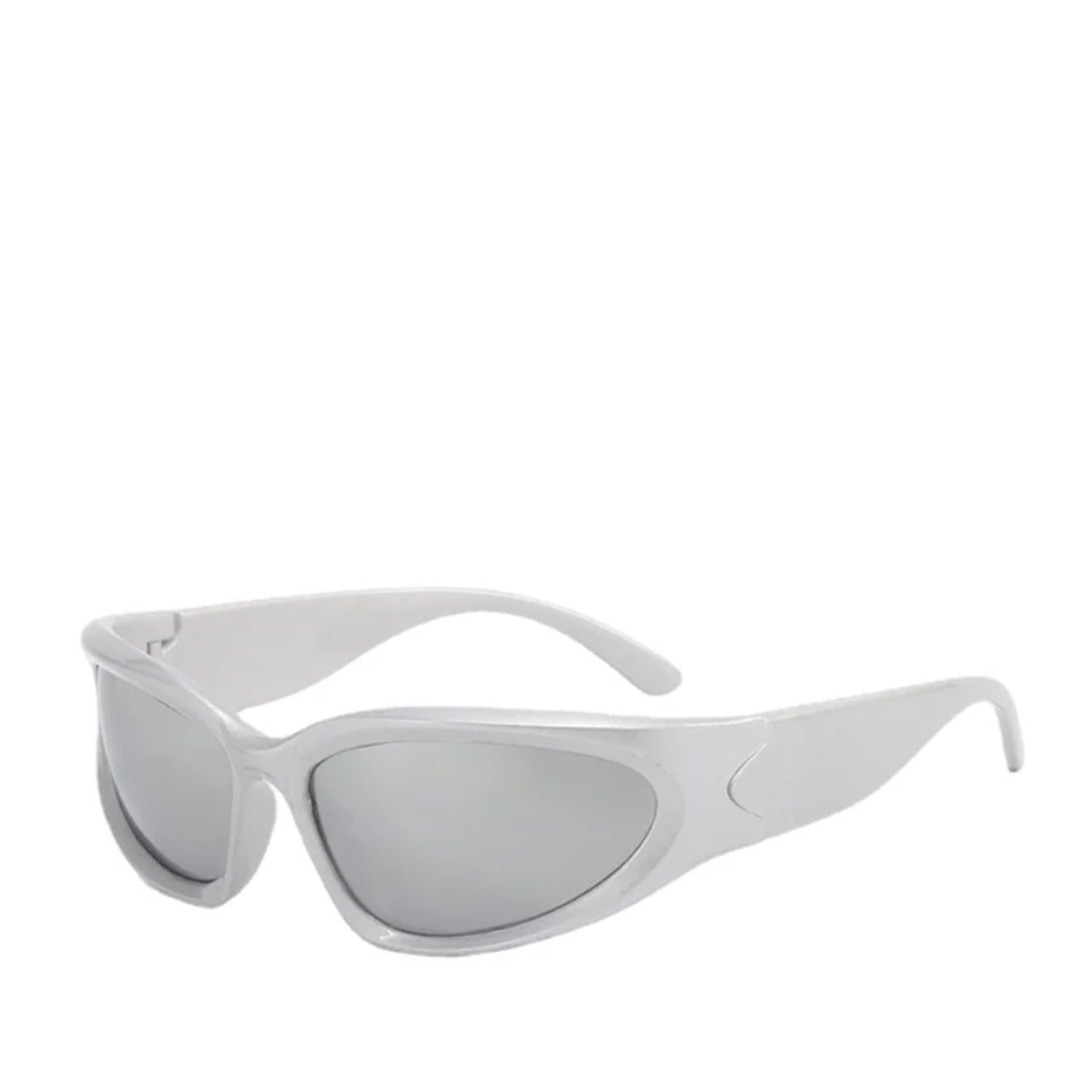 Kennie Rylie Y2K Sporty Sunglasses - Silver Retro Fashion Sunglasses for Women | Perfect for Outdoor Sports, Beach & Street Style