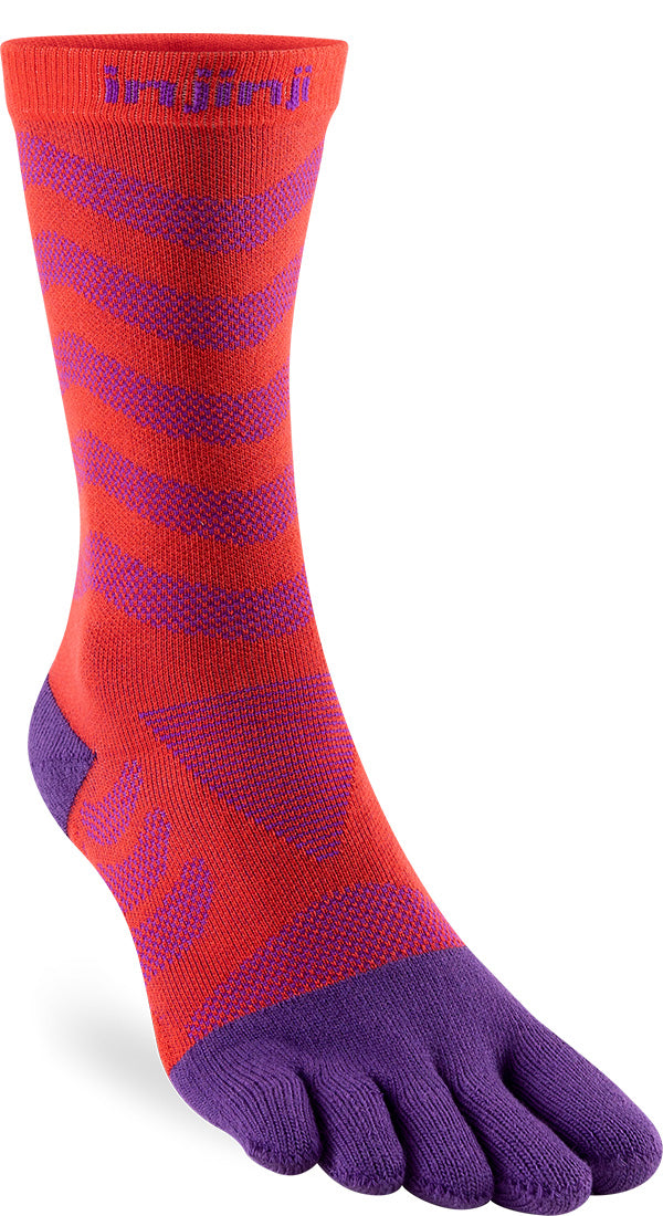 Injinji Ultra Run Women's Crew Toe Socks - Lightweight Performance Running Socks for Women with Toe Pockets - Perfect for Marathon, Trail Running & Outdoor Activities
