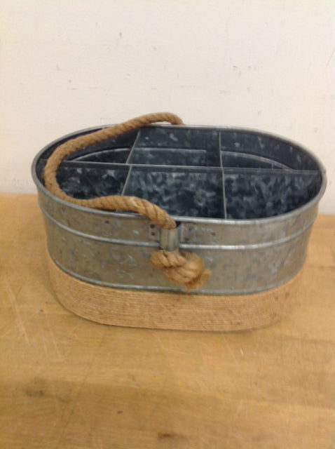 12-Pack Metal & Rope Storage Baskets - Rustic Farmhouse Decor for Home Organization, Bathroom, Kitchen, and Living Room Storage Solutions