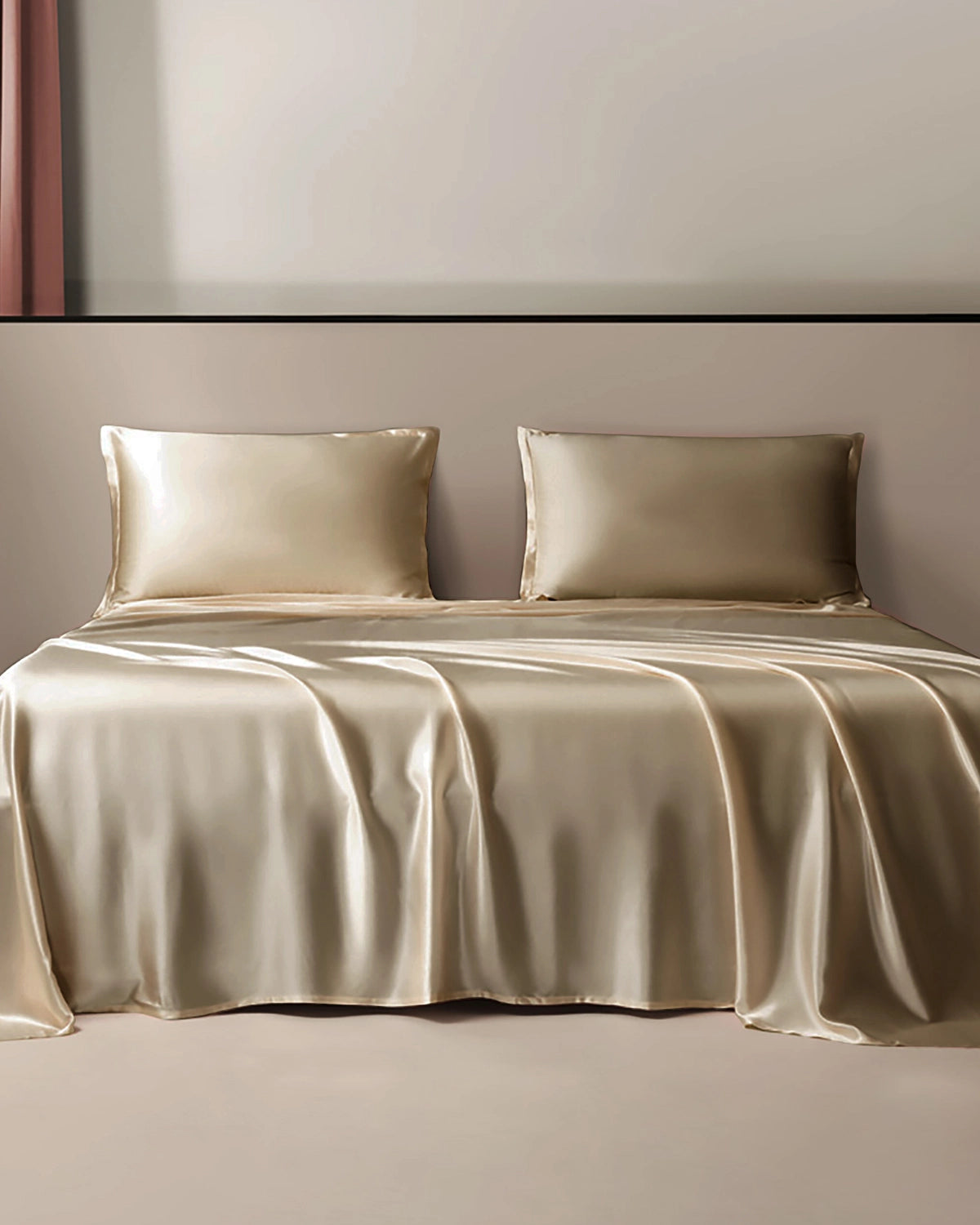 22 Momme 100% Pure Mulberry Silk Flat Sheet - Queen Size, Hypoallergenic & Breathable for Luxurious Sleep - Perfect for Bedroom, Hotel, or Gift