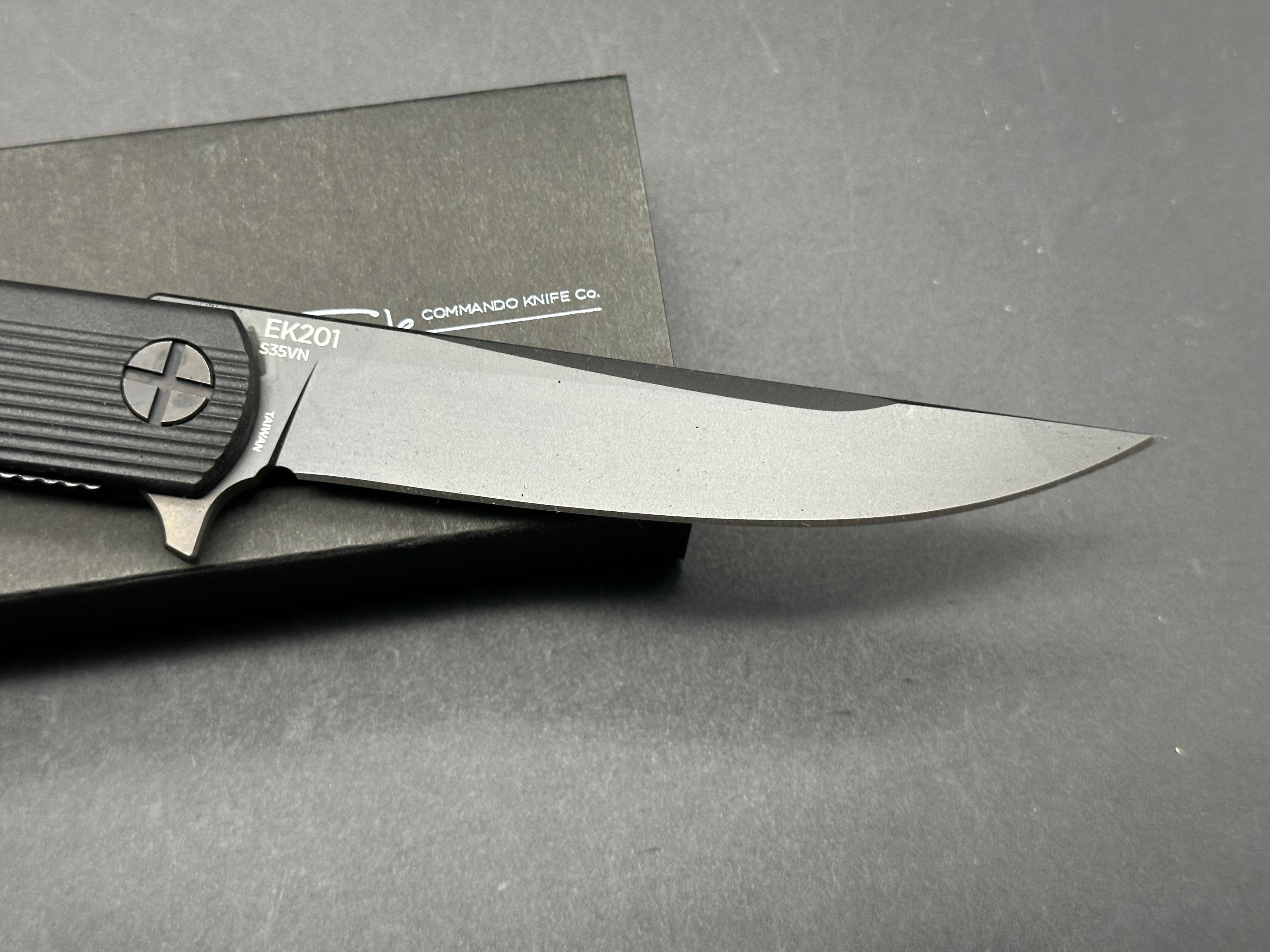 KA-BAR EK Commando Folding Knife with GFN Handle & S35VN Steel Blade - Tactical, Outdoor, Survival, and Everyday Carry (EDC) Knife