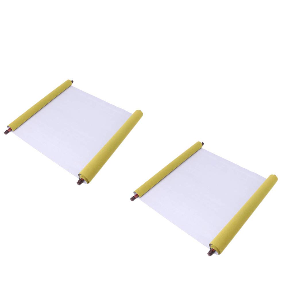Magic Water Calligraphy Notebook - Reusable Cloth Paper Fabric Writing Pad for Chinese Calligraphy Practice (2PC, 1.5m) - Ideal for Office, School & Art Stationery - Perfect with Misprinted Pens & Metal Accessories (White, One Size)
