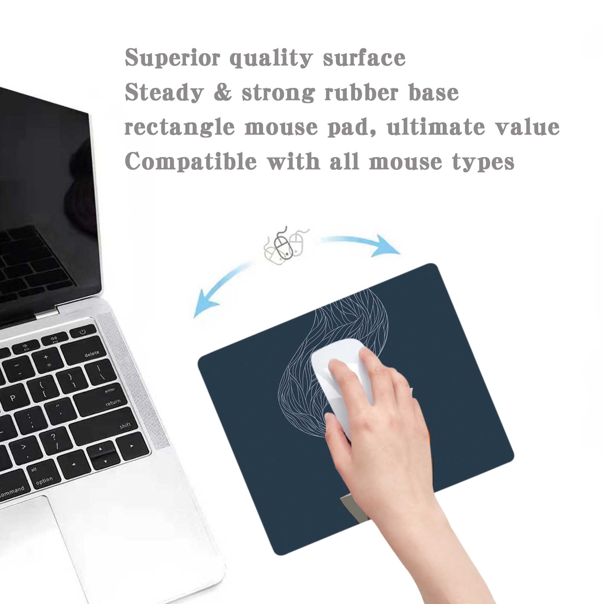 Premium Gaming Mouse Pad - Non-Slip Rubber Base for Laptop & Computer, Cute Fox Design Wireless Mouse Mat - Perfect for Office, Gaming & Home Desk Decor
