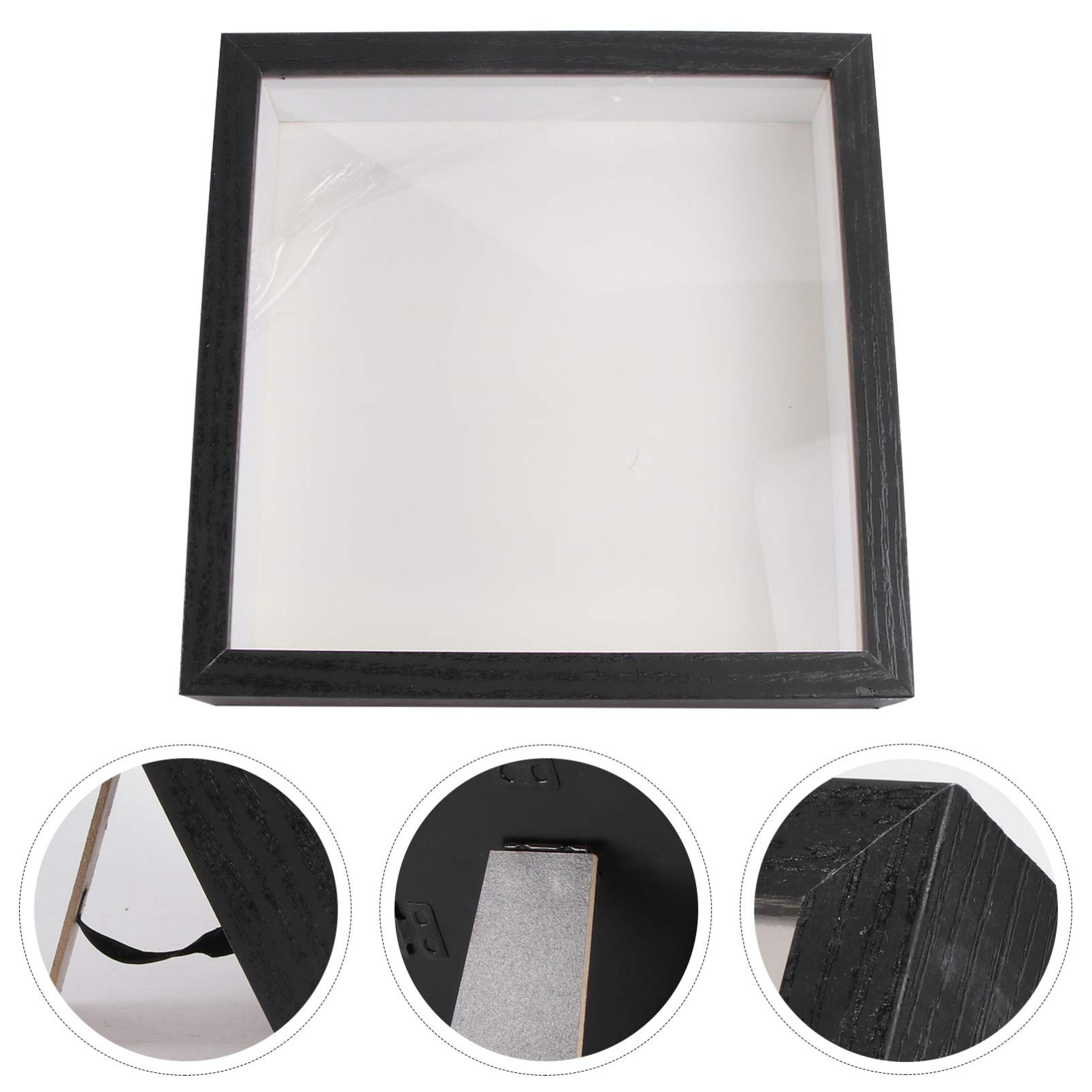 BESPORTBLE 3D Shadow Box Frame - Glass Display Case for Specimens, Medals, Preserved Flowers & Quilling Art | Black Beach Cart Style | Perfect for Home Decor, Wedding Keepsakes & Memory Preservation