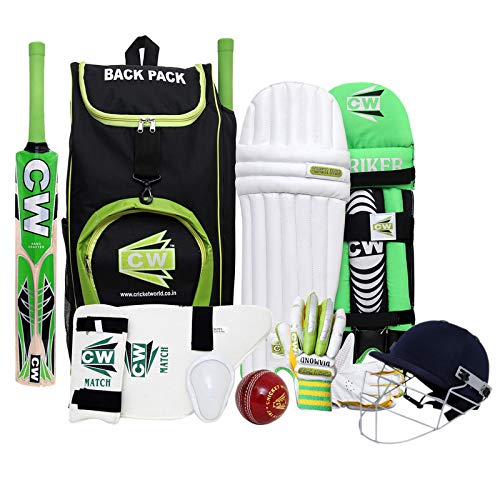 Premium CW Bullet Left Hand Cricket Set - Full Junior Kit with Kashmir Willow Bat, Batting Gloves & Protective Gear for Kids Ages 5-7 | Perfect for Backyard Practice, School Sports & Youth Cricket Training
