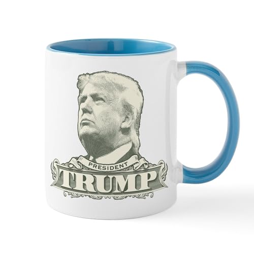 White/Blue Inside - Donald Trump Dollar Bill Mug
